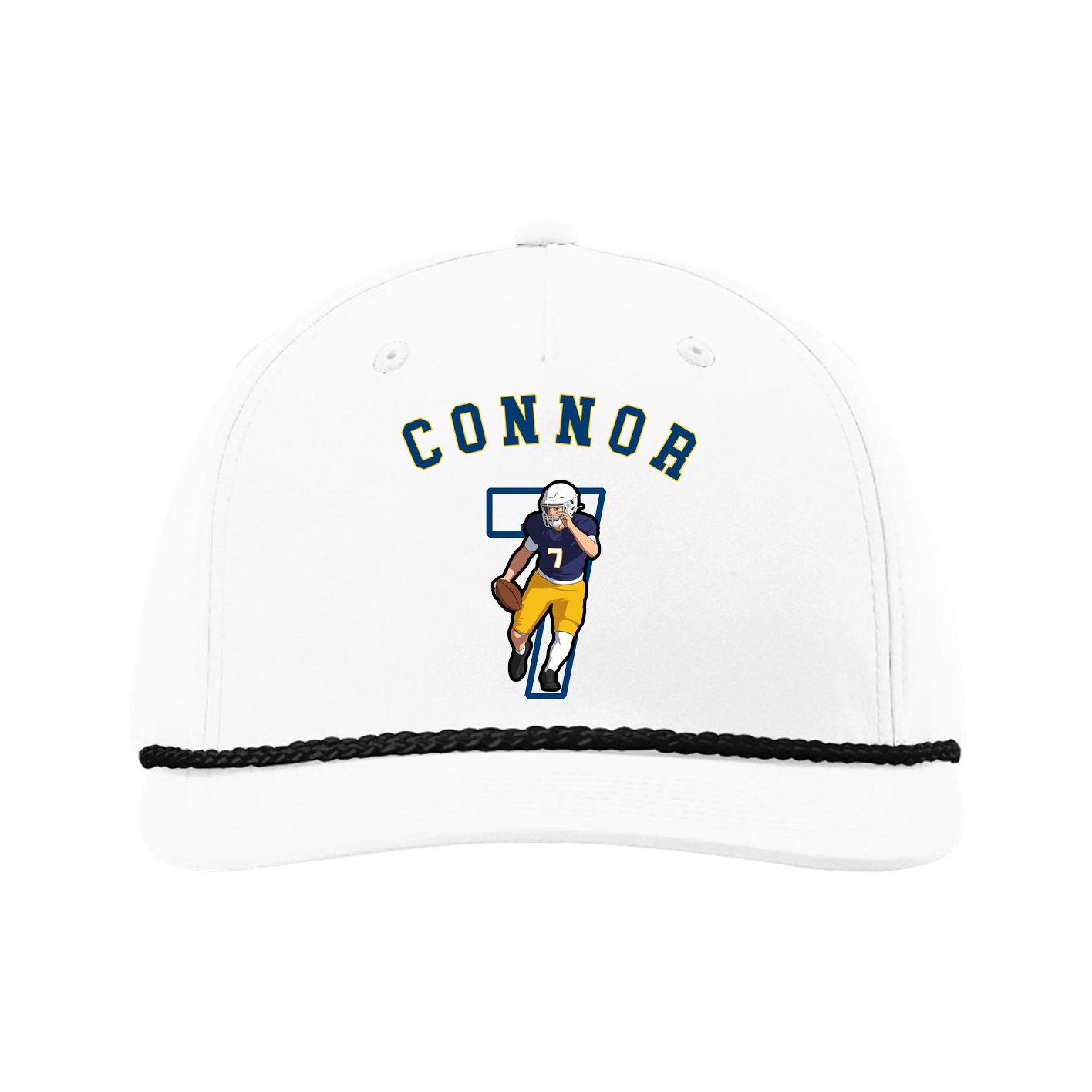 Five-Panel Classic Rope Cap — Shirsey Arch in White