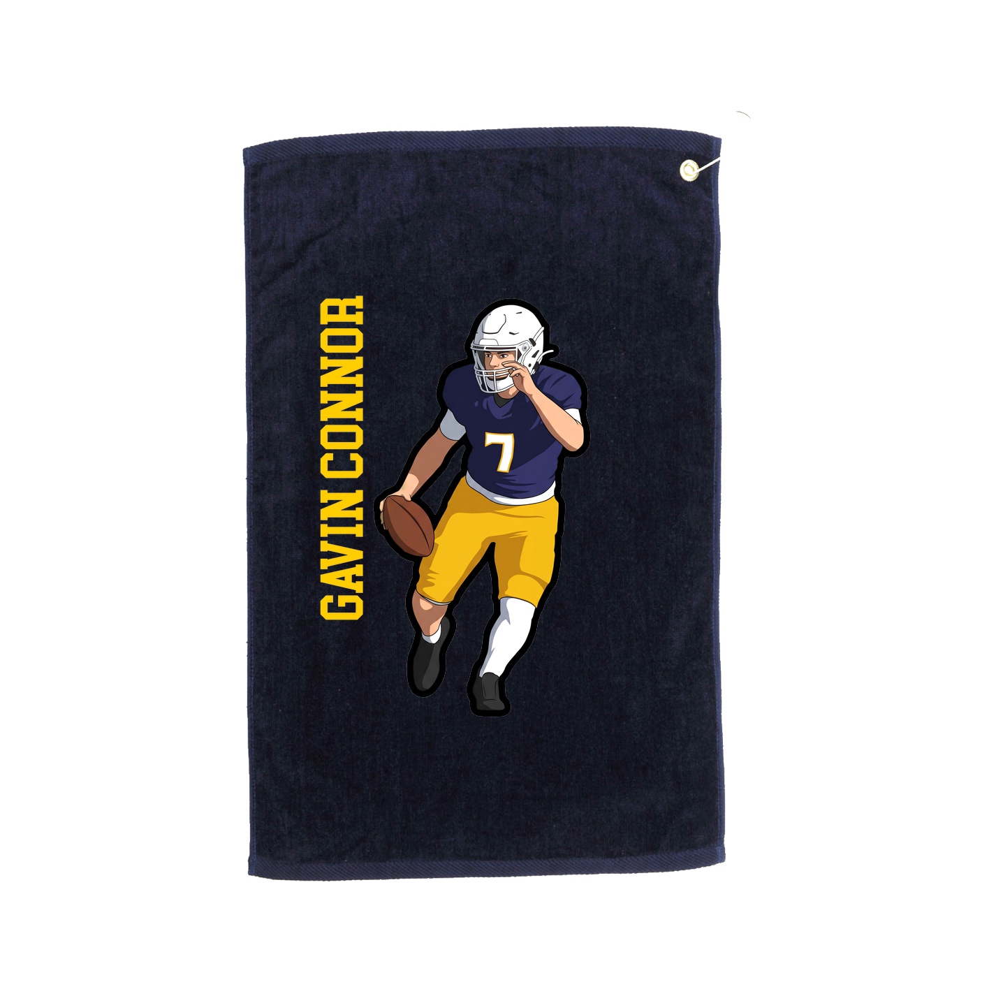 Golf Towel — Name Vertical in Navy