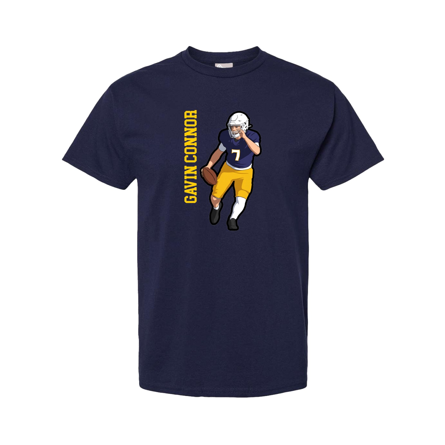Youth Tee — Name Vertical in Navy