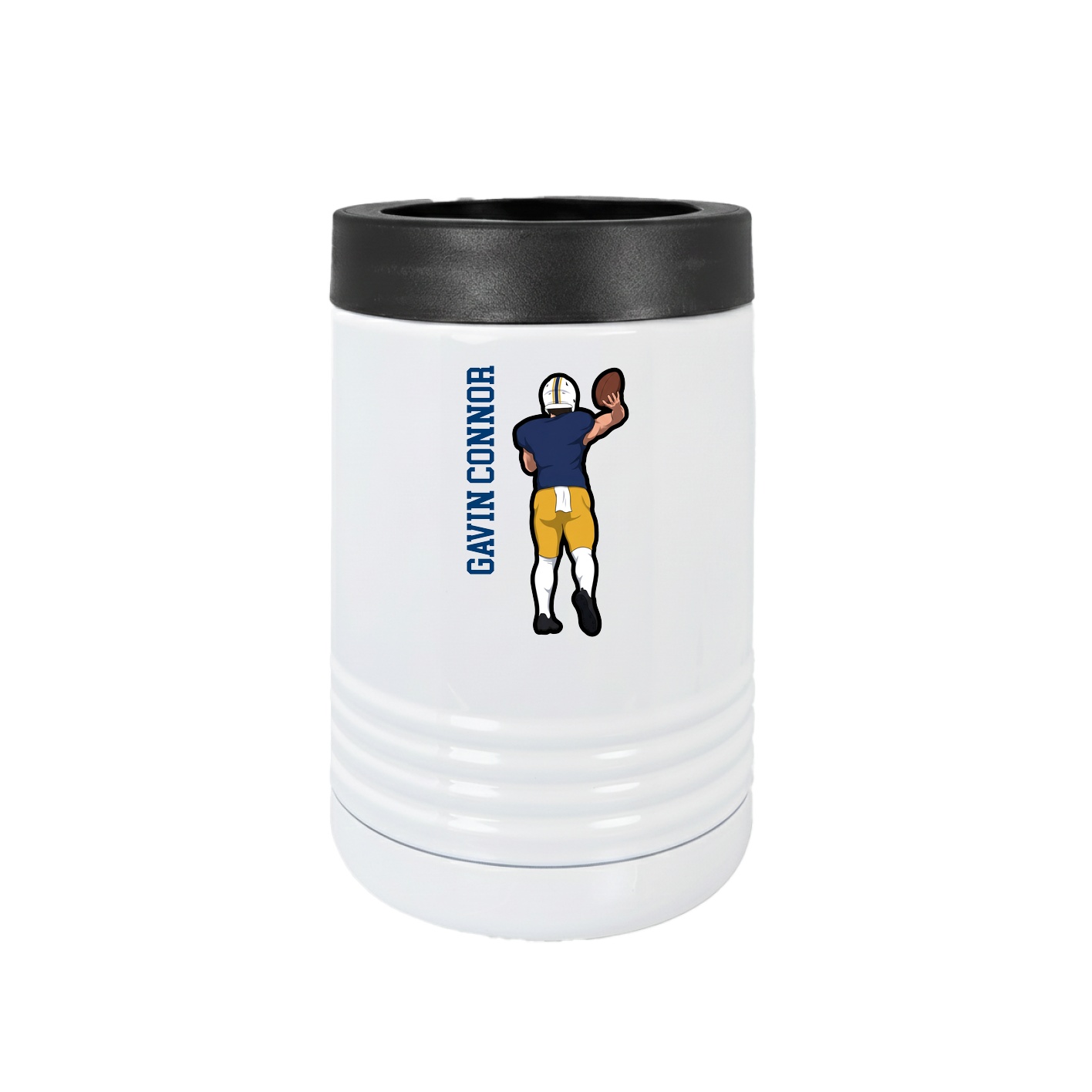 Beverage Holder — Name Vertical in White