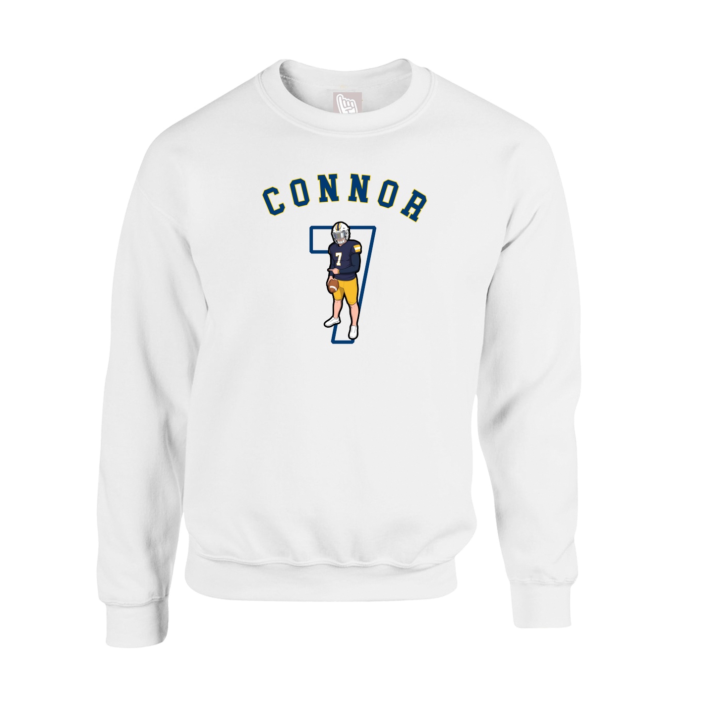 Fleece Crew — Shirsey Arch in White