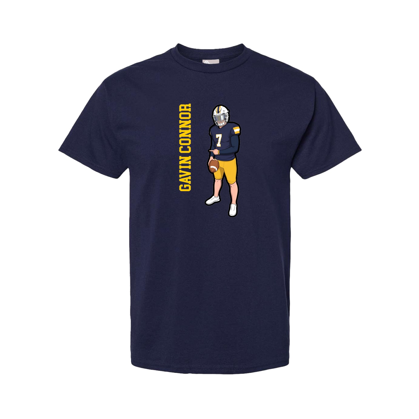 Tee — Name Vertical in Navy