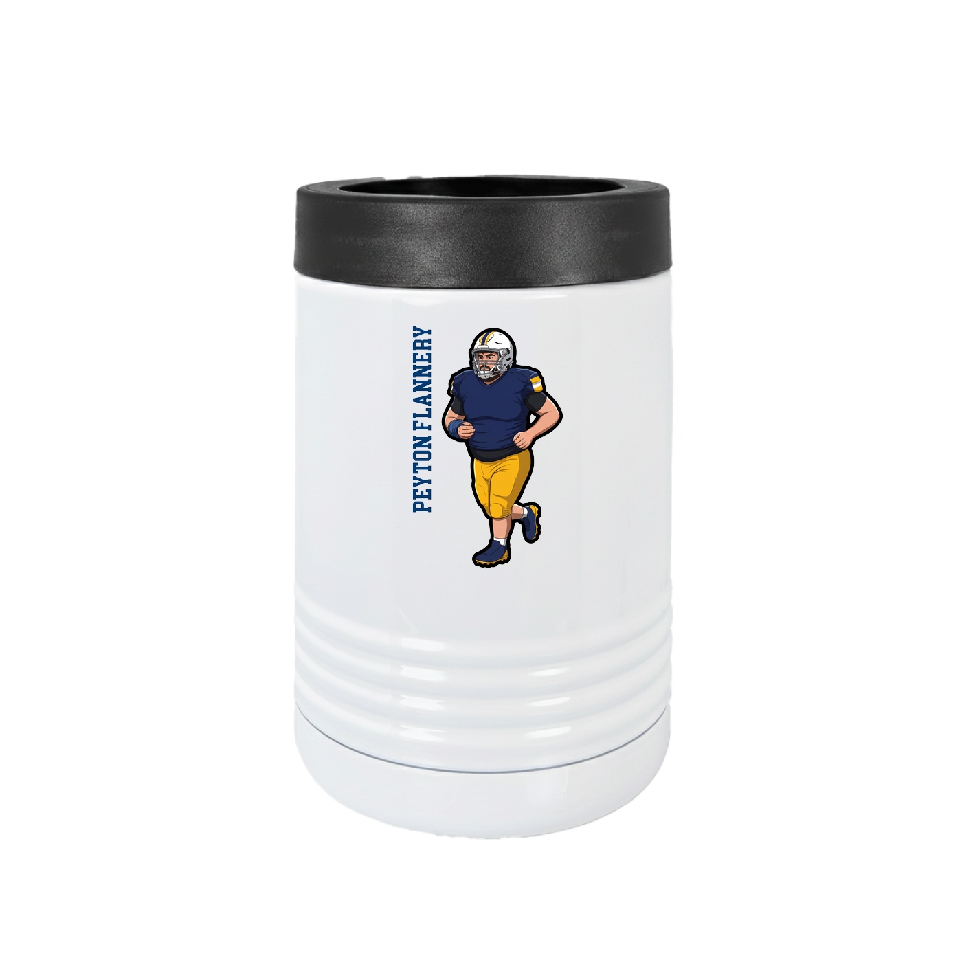 Beverage Holder — Name Vertical in White