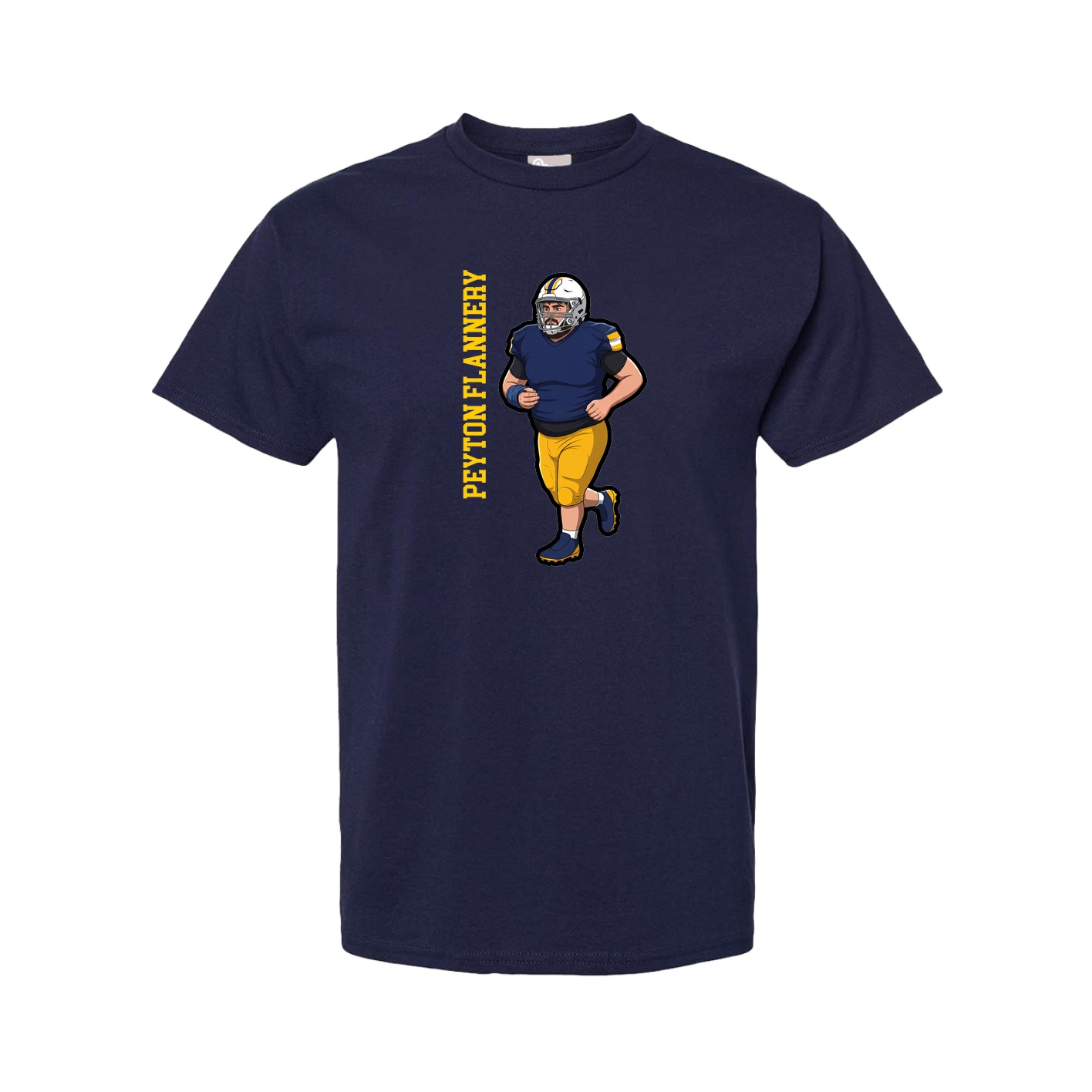 Tee — Name Vertical in Navy