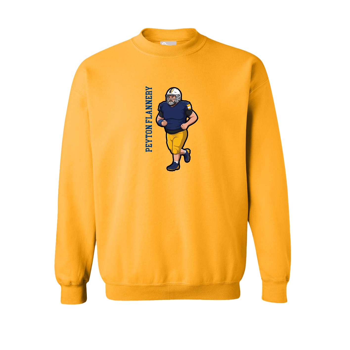 Fleece Crew — Name Vertical in Gold