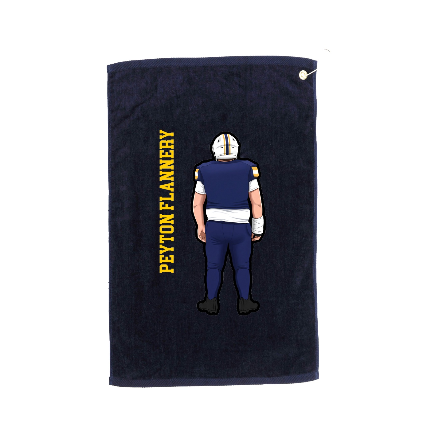 Golf Towel — Name Vertical in Navy