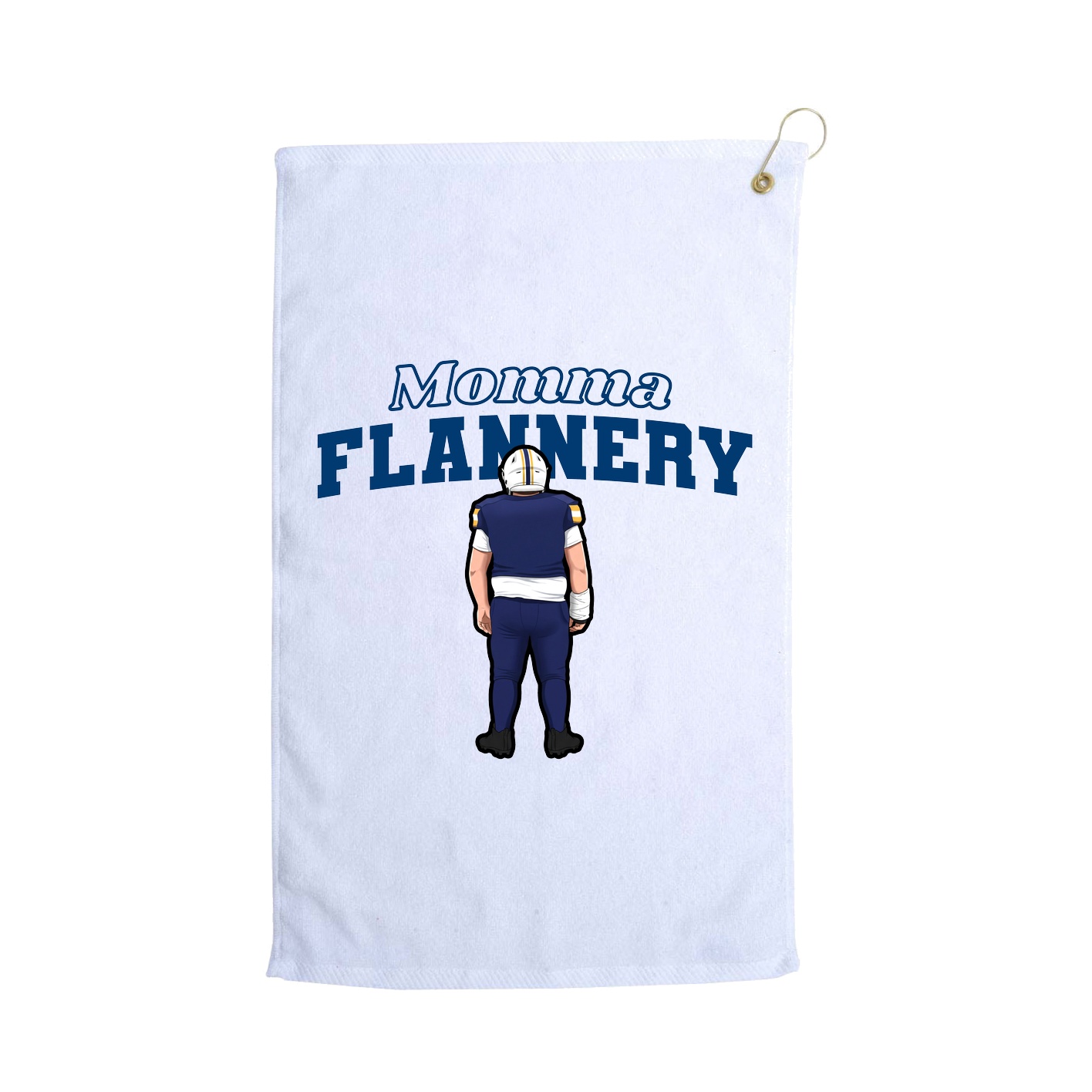 Golf Towel — Mothers Day Block in White