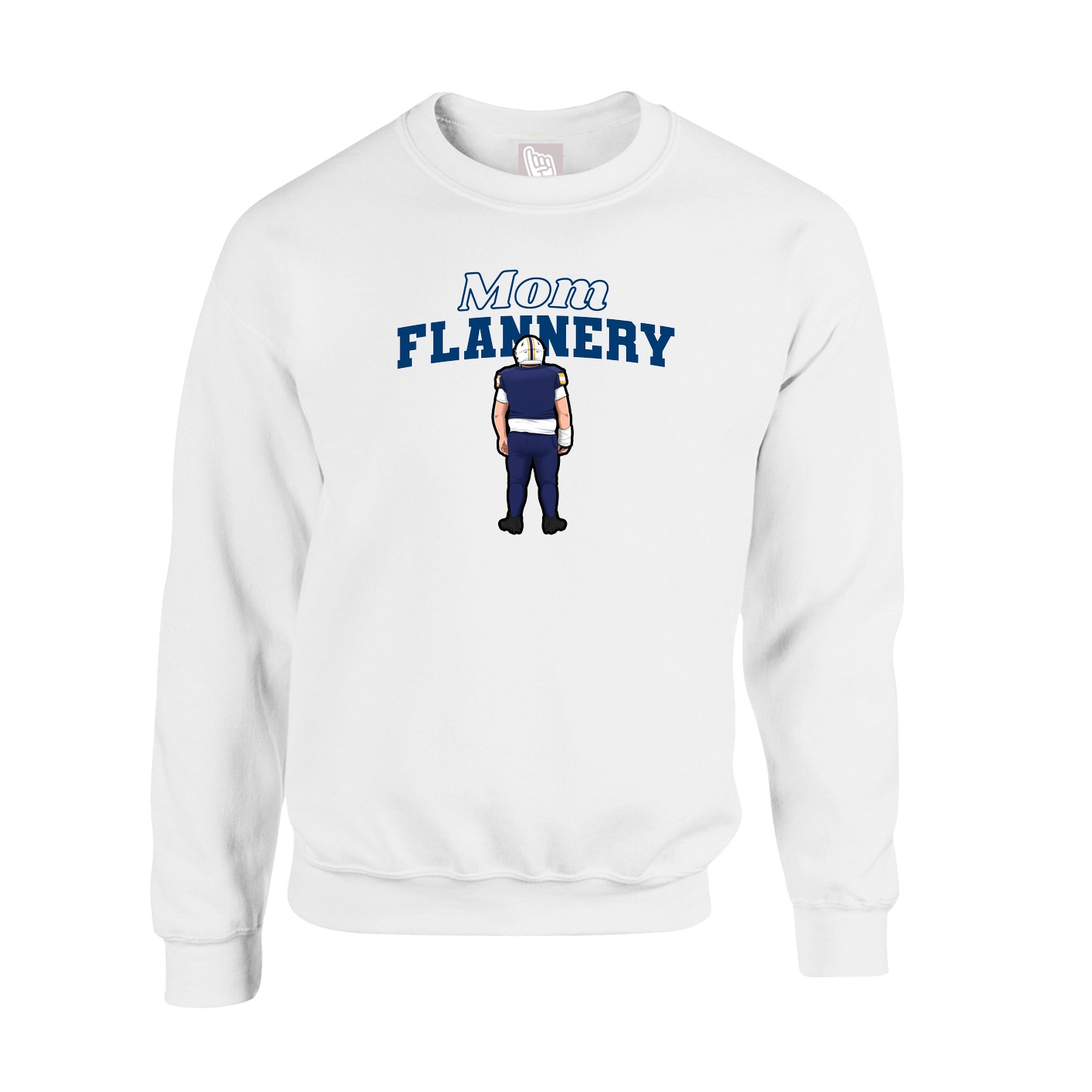 Fleece Crew — Mothers Day Block in White