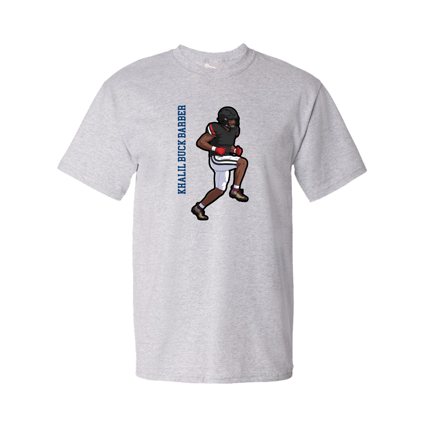 Tee — Name Vertical in Grey
