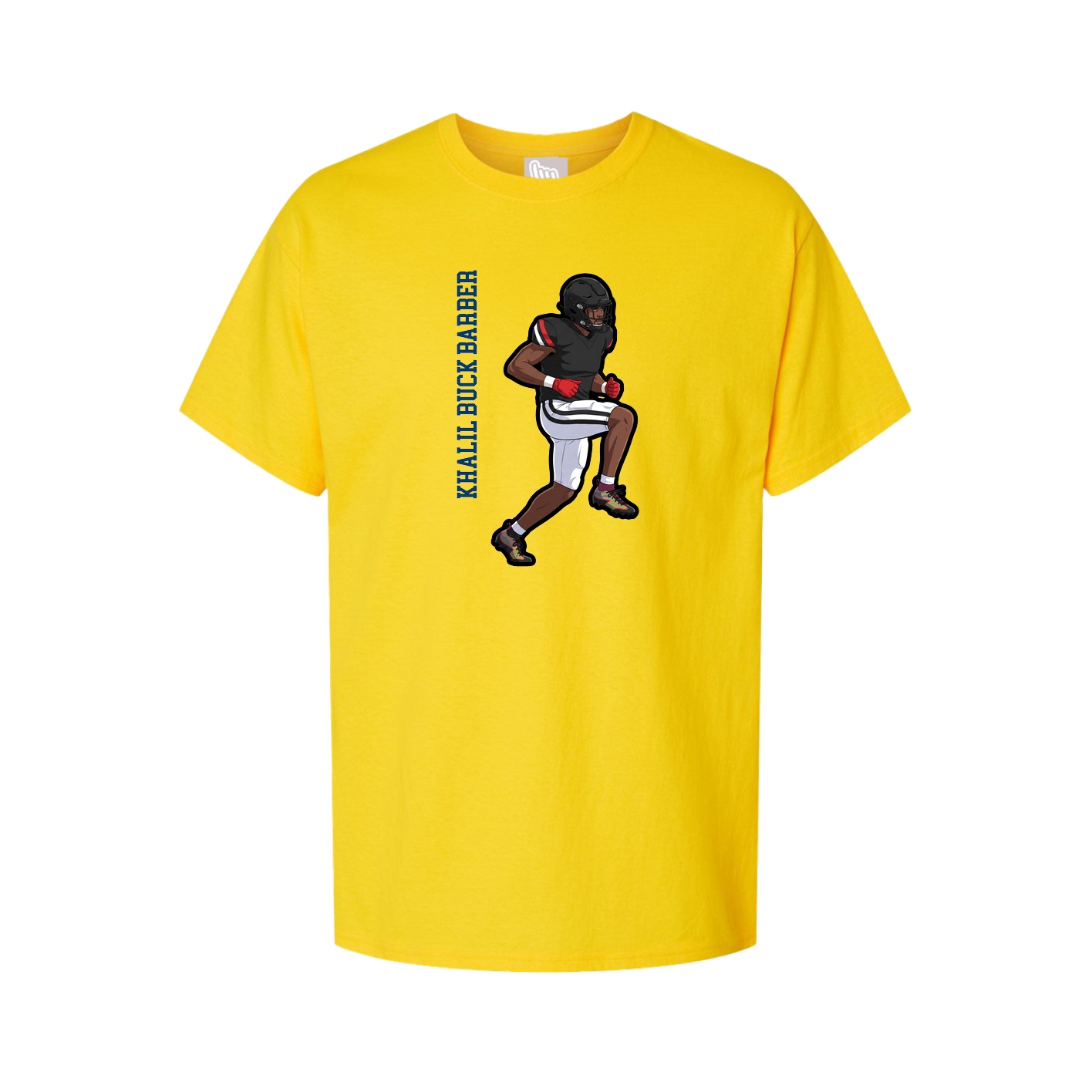 Youth Tee — Name Vertical in Gold
