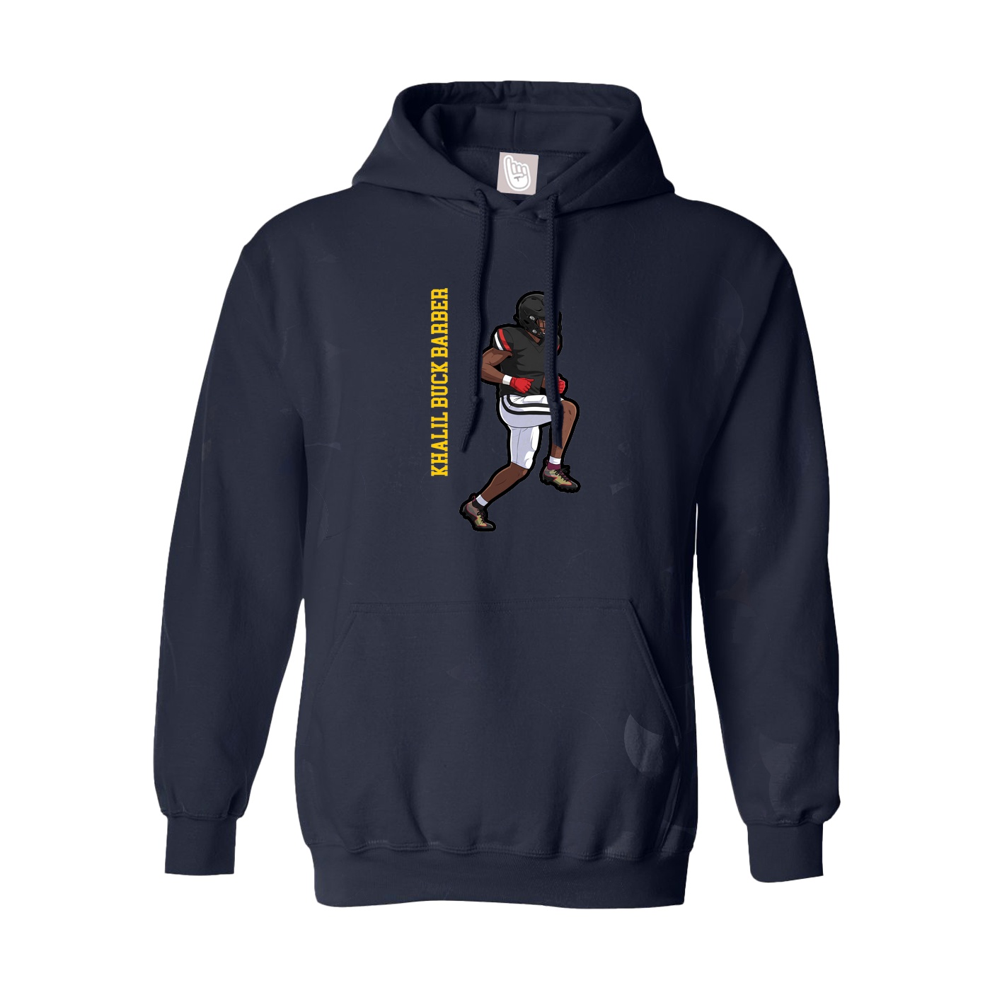 Youth Hoodie — Name Vertical in Navy