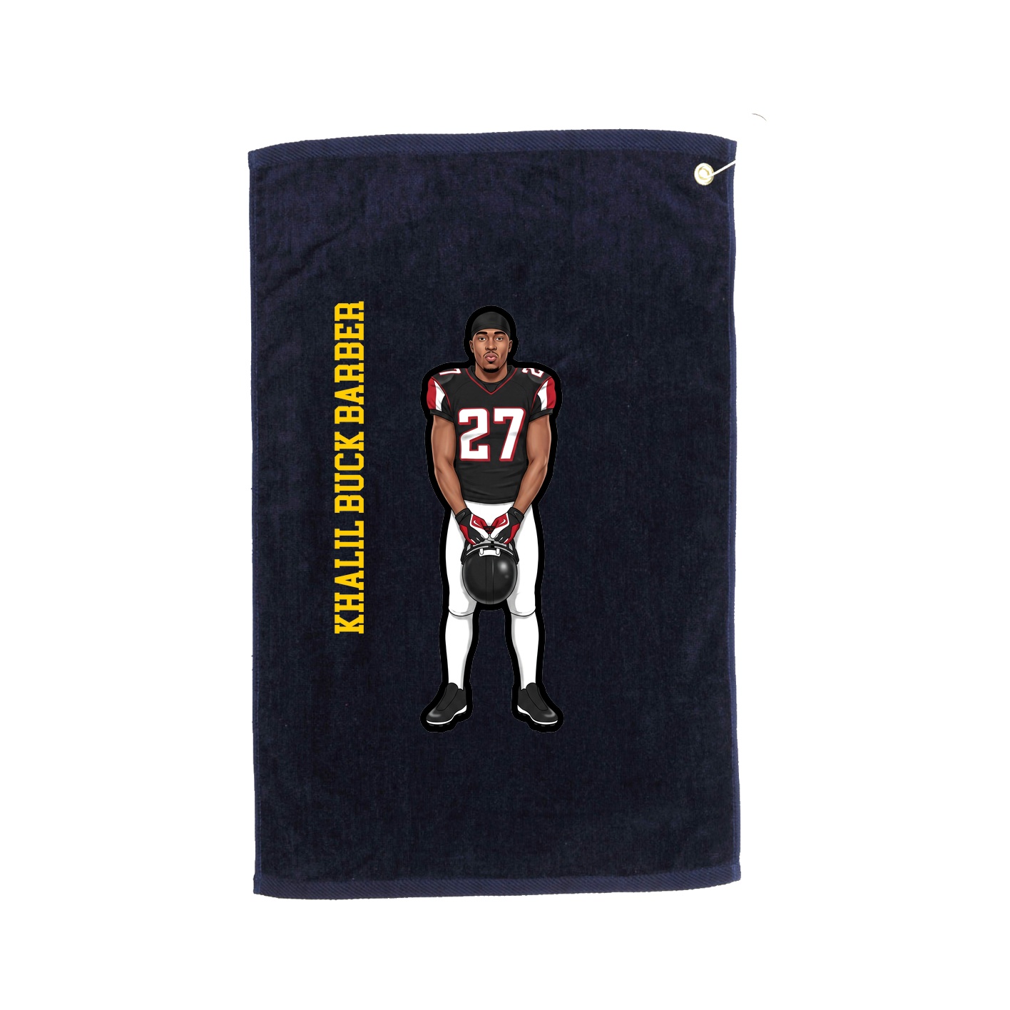 Golf Towel — Name Vertical in Navy