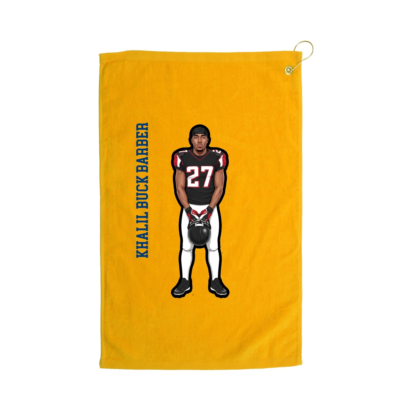 Golf Towel — Name Vertical in Gold
