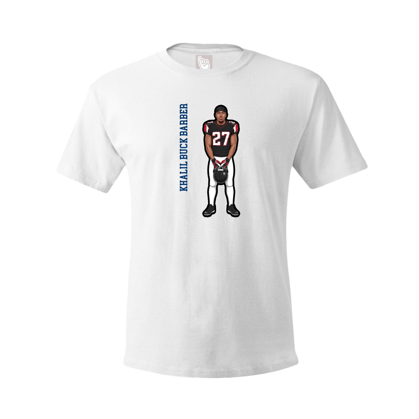 Youth Tee — Name Vertical in White
