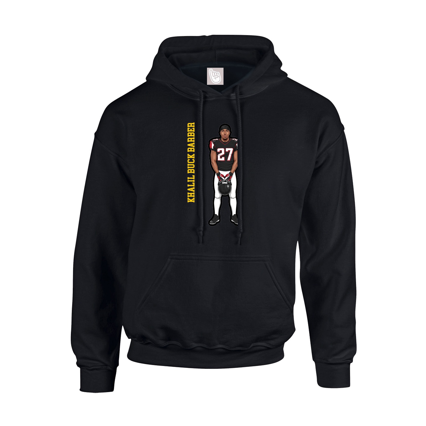 Youth Hoodie — Name Vertical in Black
