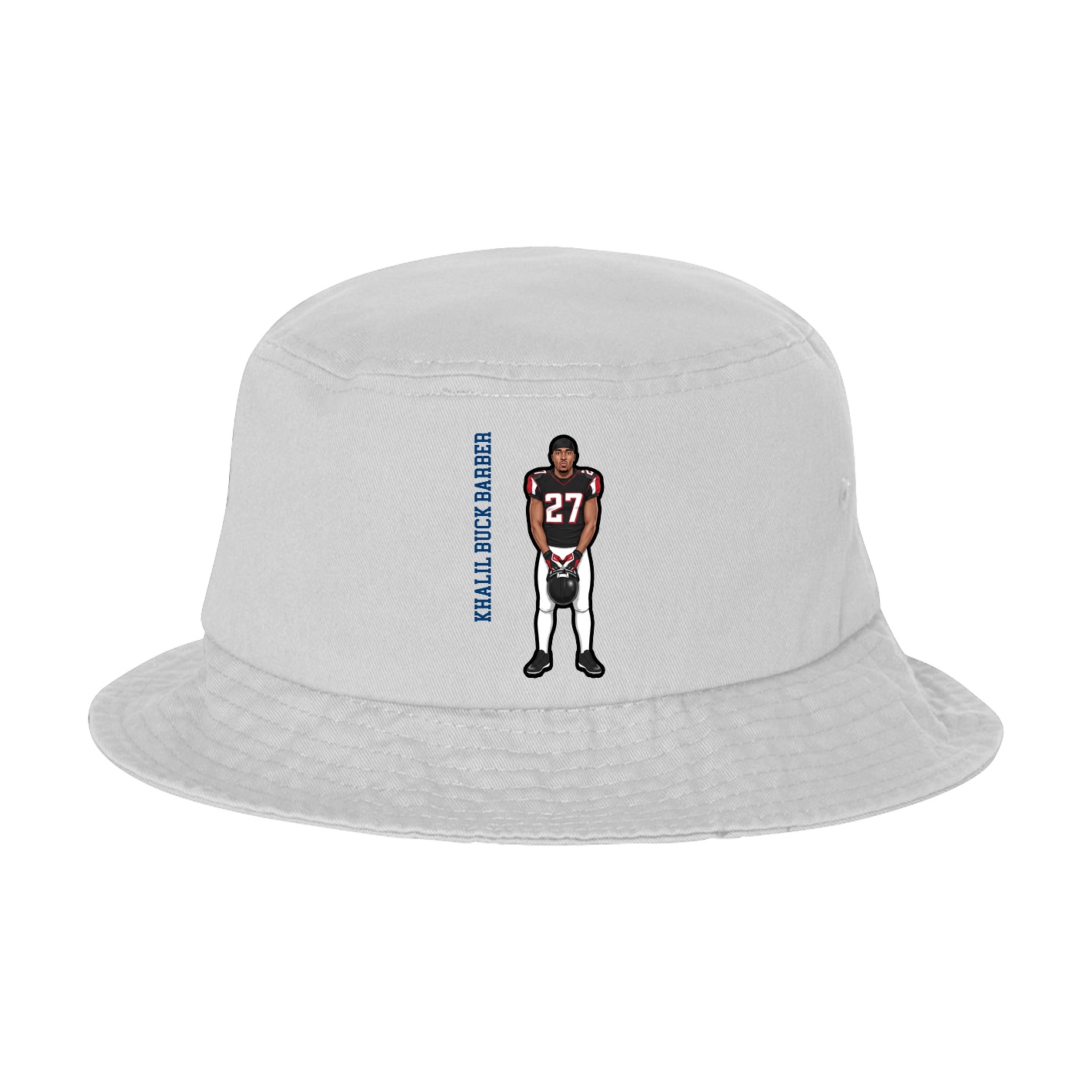 Bucket Cap — Name Vertical in White