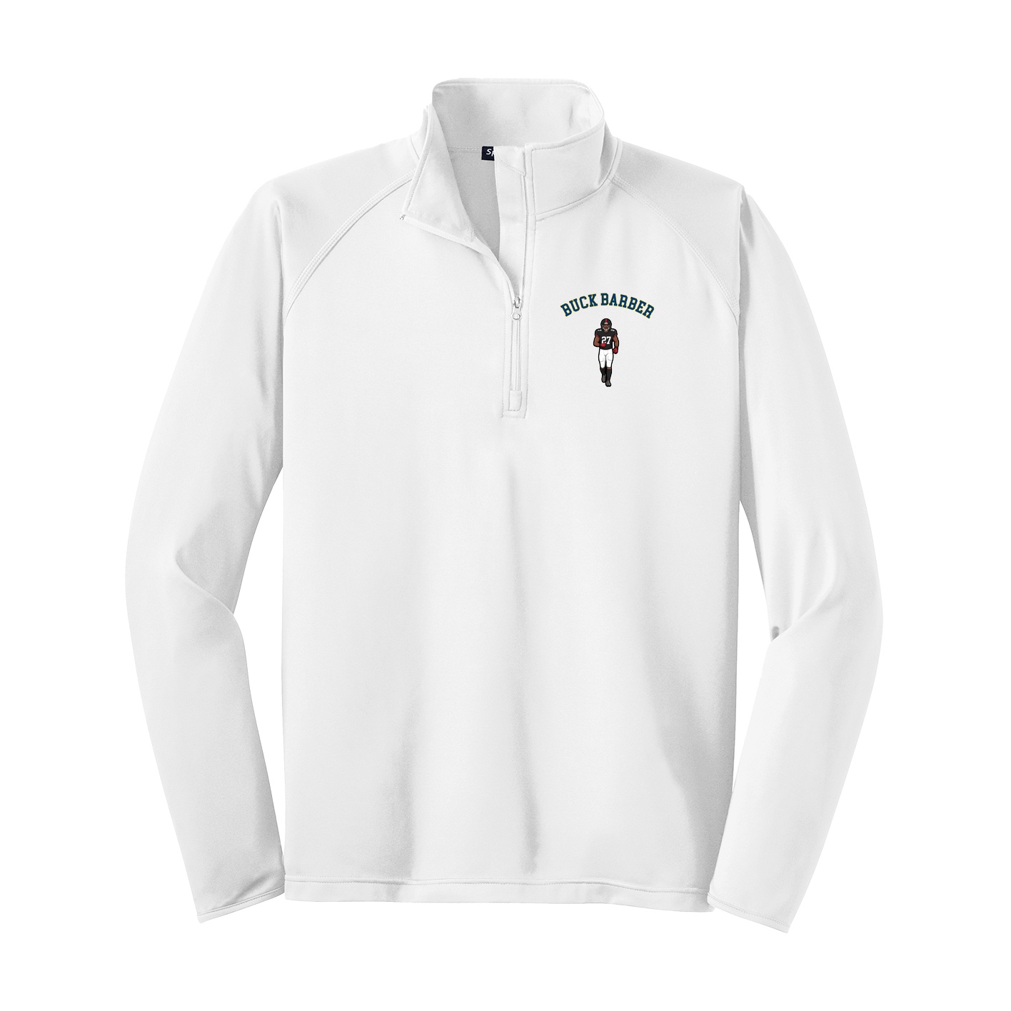 Q-Zip Pullover — Shirsey Arch in White