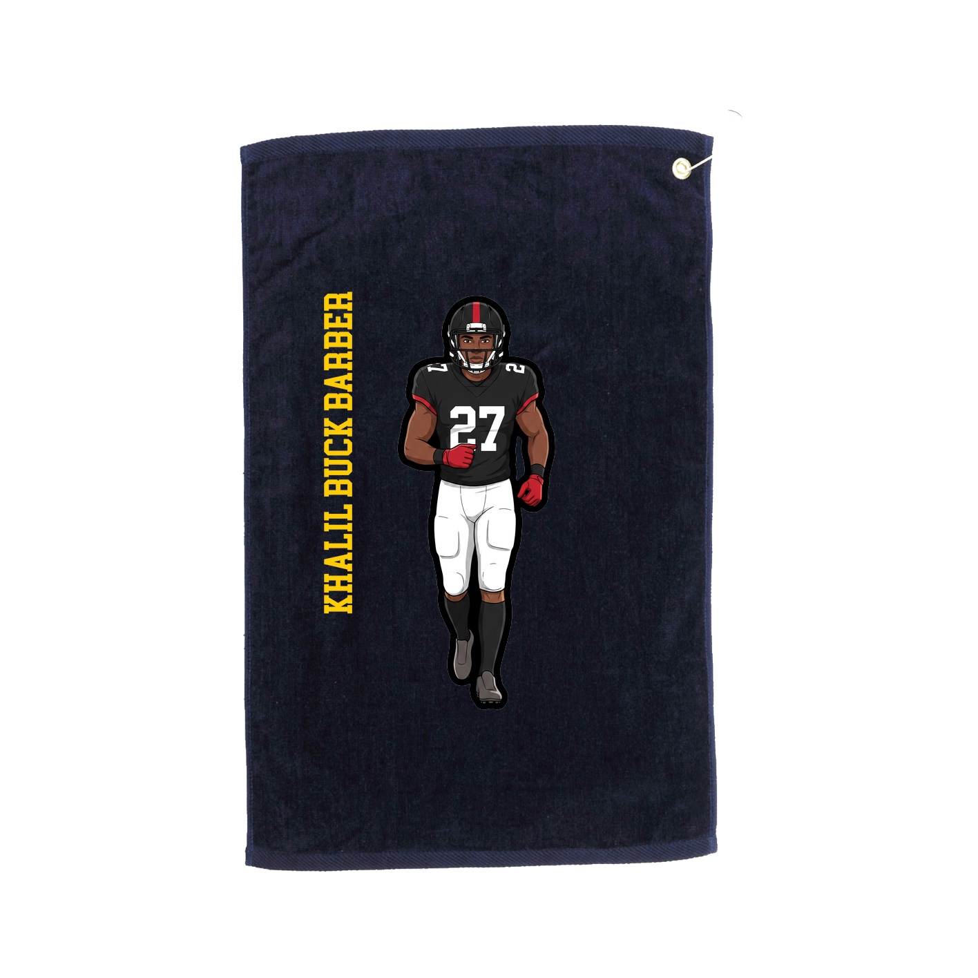 Golf Towel — Name Vertical in Navy