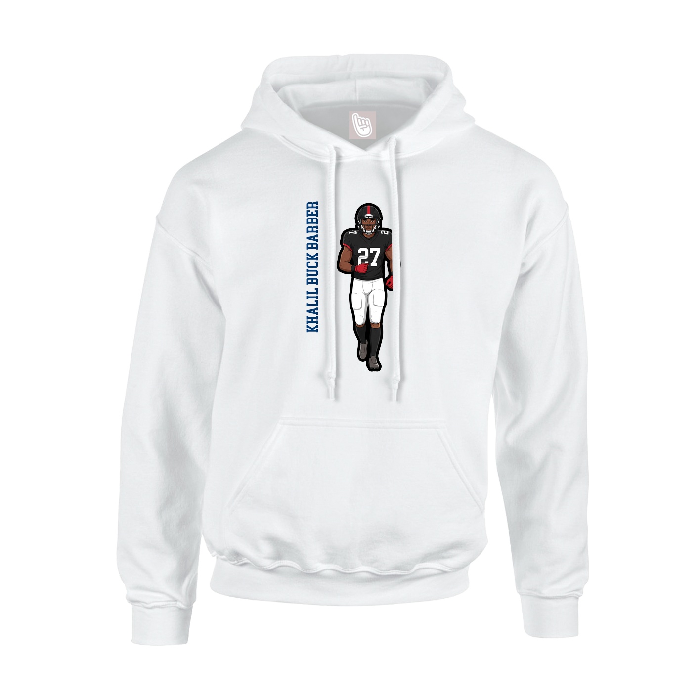 Hoodie — Name Vertical in White