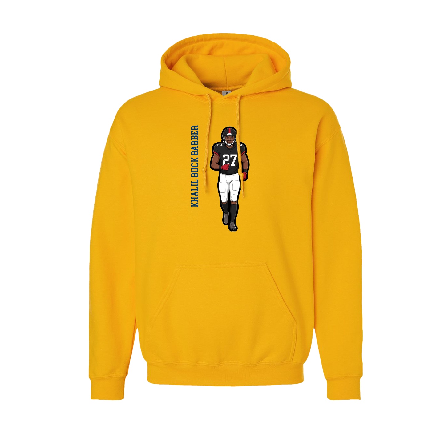 Youth Hoodie — Name Vertical in Gold