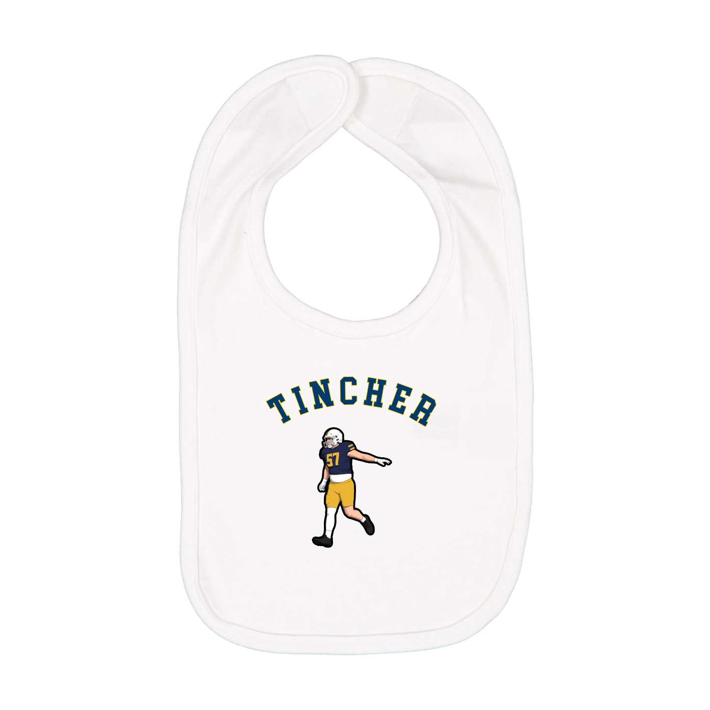 Infant Bib — Shirsey Arch in White