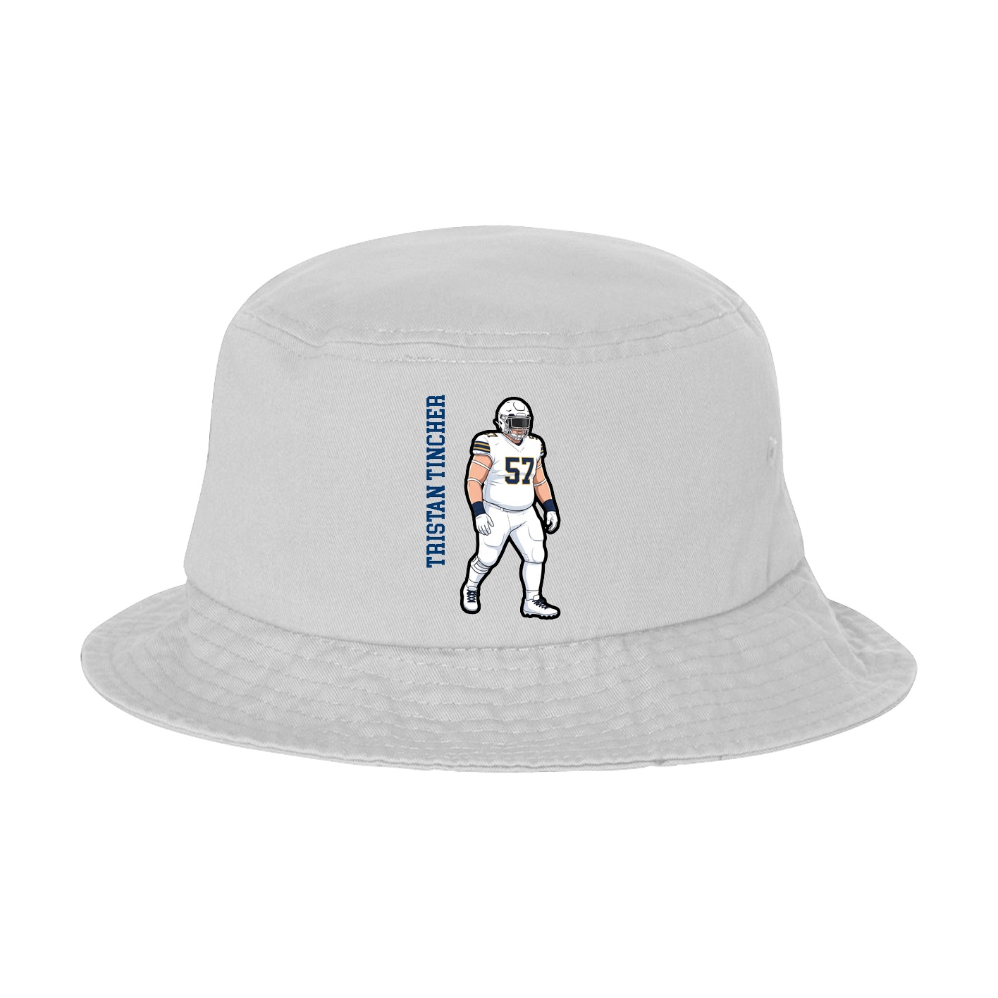 Bucket Cap — Name Vertical in White