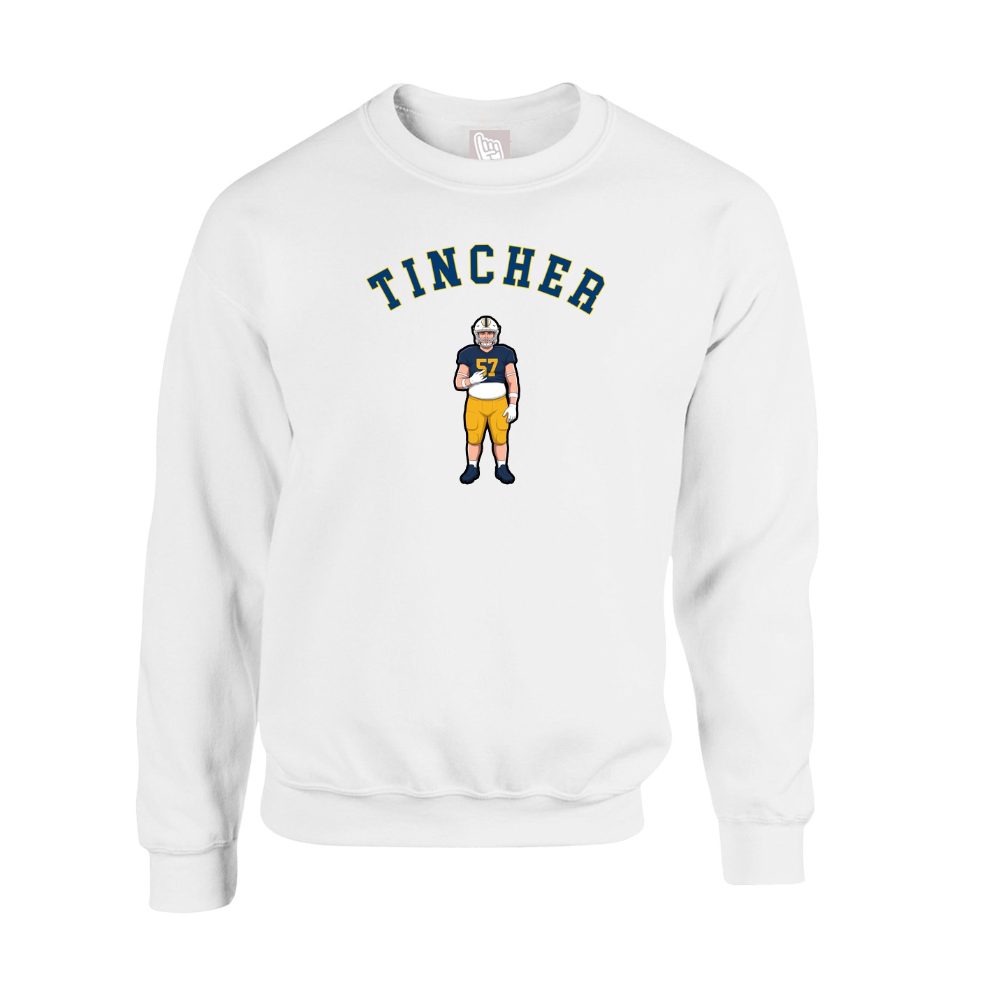 Fleece Crew — Shirsey Arch in White