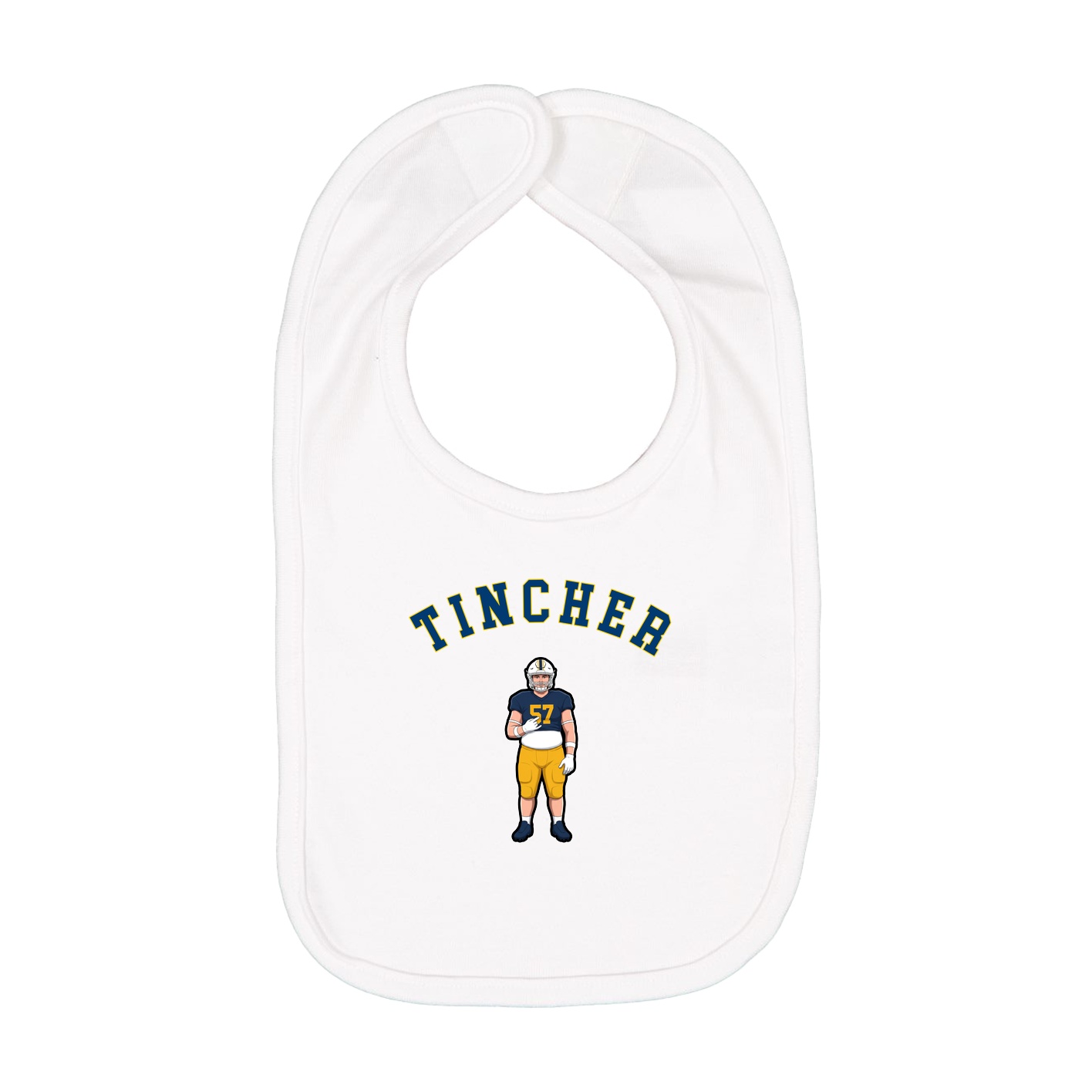 Infant Bib — Shirsey Arch in White