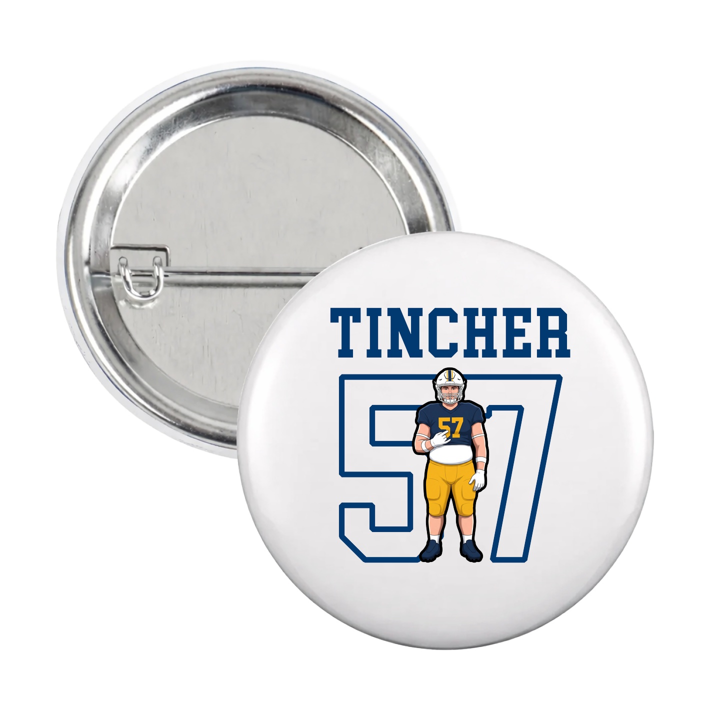 Game Day Button — Shirsey in White