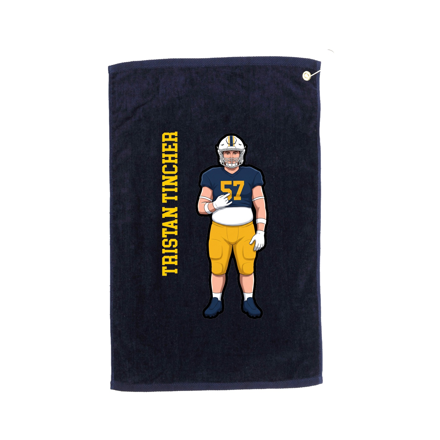 Golf Towel — Name Vertical in Navy