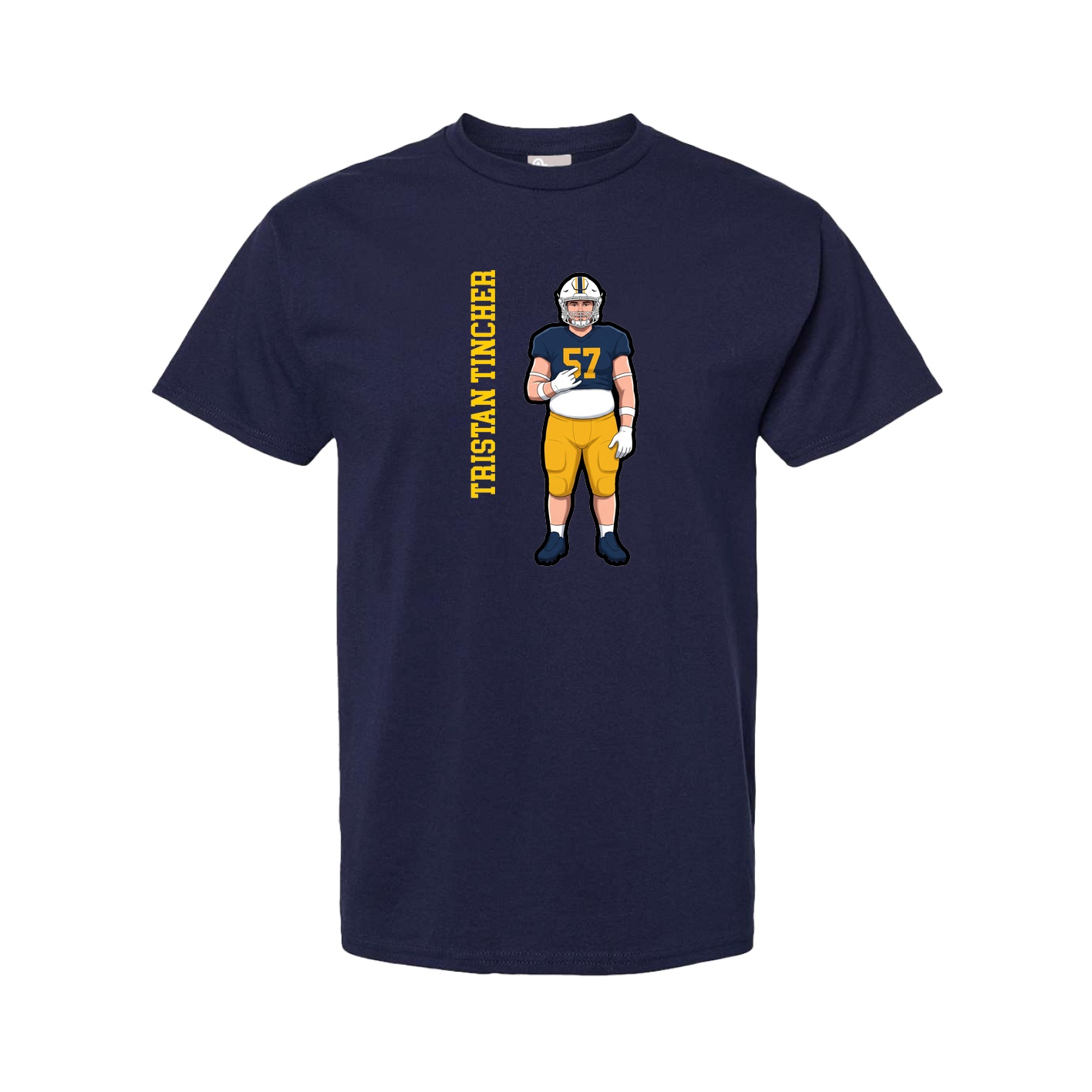 Youth Tee — Name Vertical in Navy