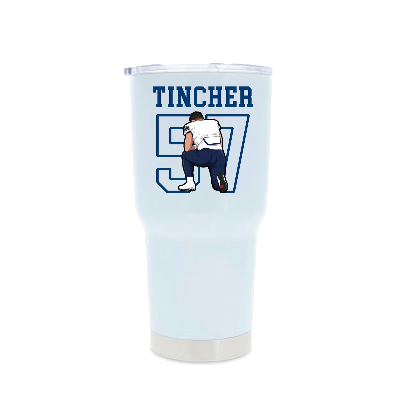 30oz Stainless Steel Tumbler — Shirsey in White