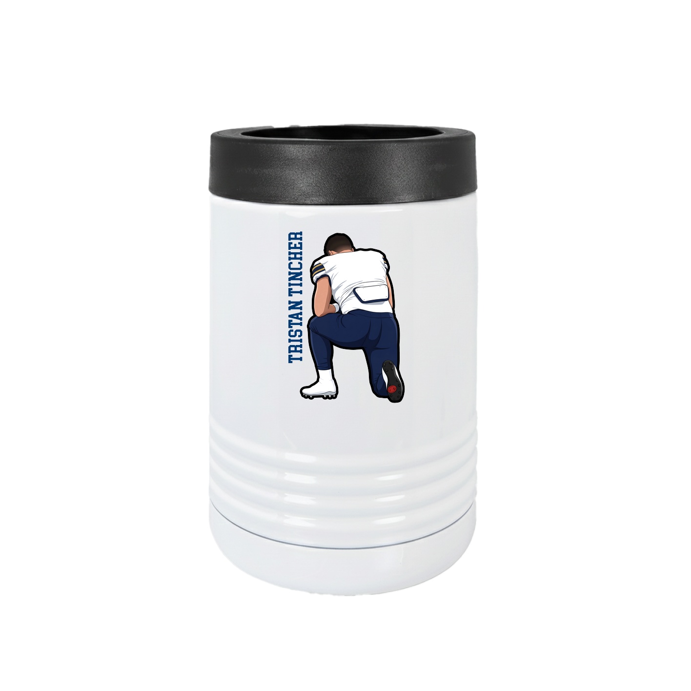 Beverage Holder — Name Vertical in White