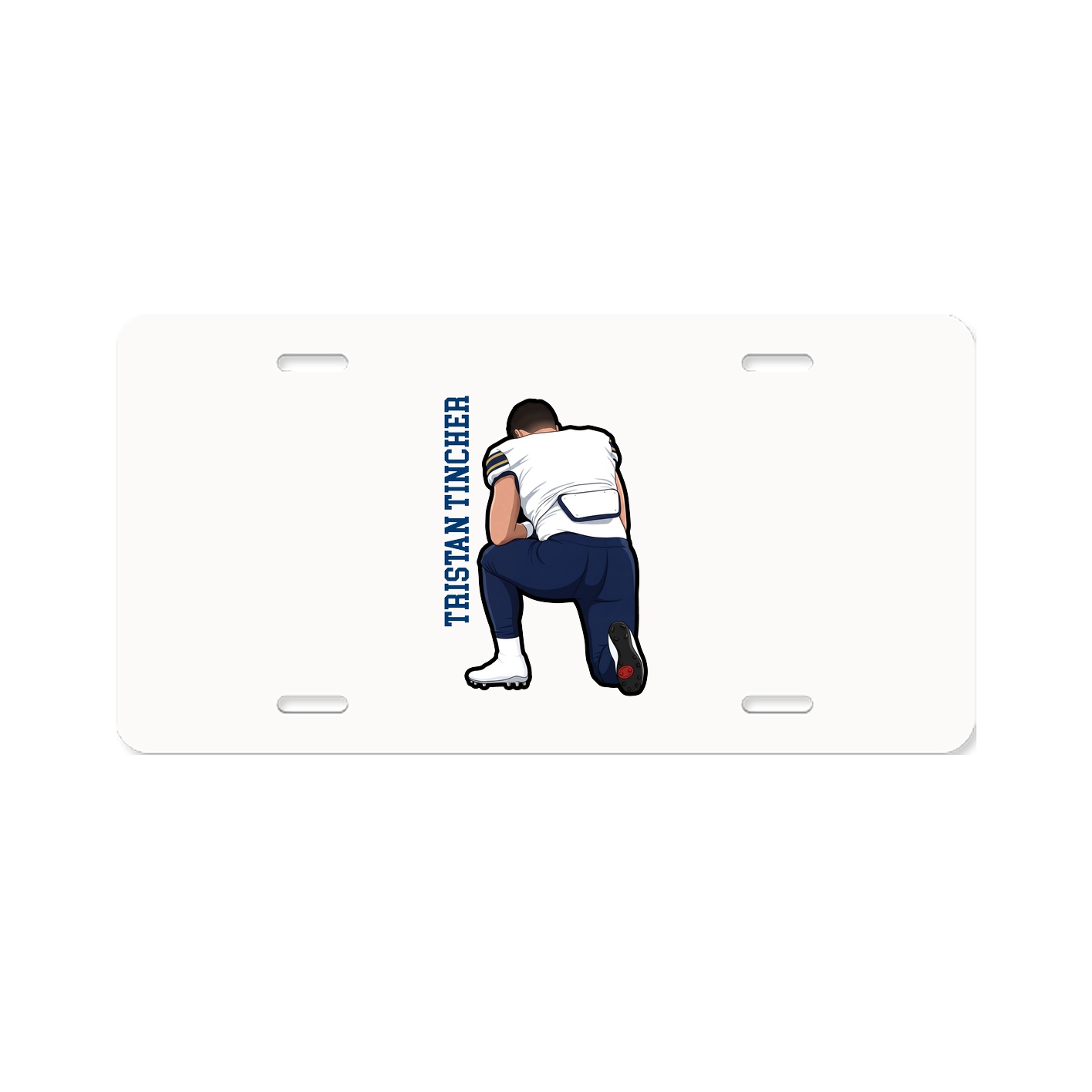 License Plate — Name Vertical in Classic