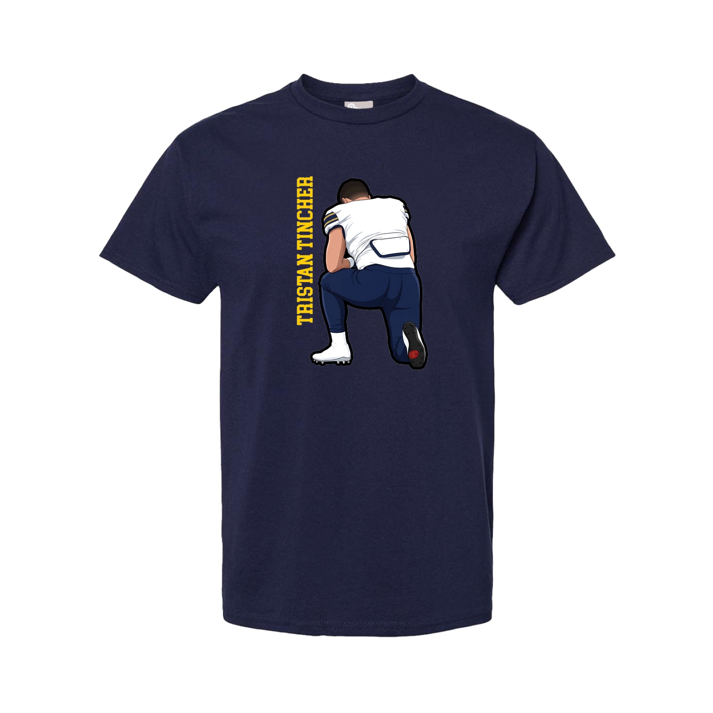 Youth Tee — Name Vertical in Navy