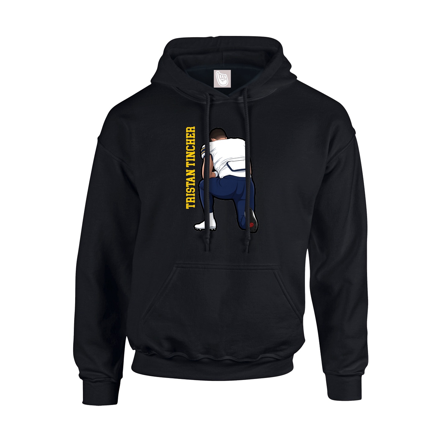 Hoodie — Name Vertical in Black