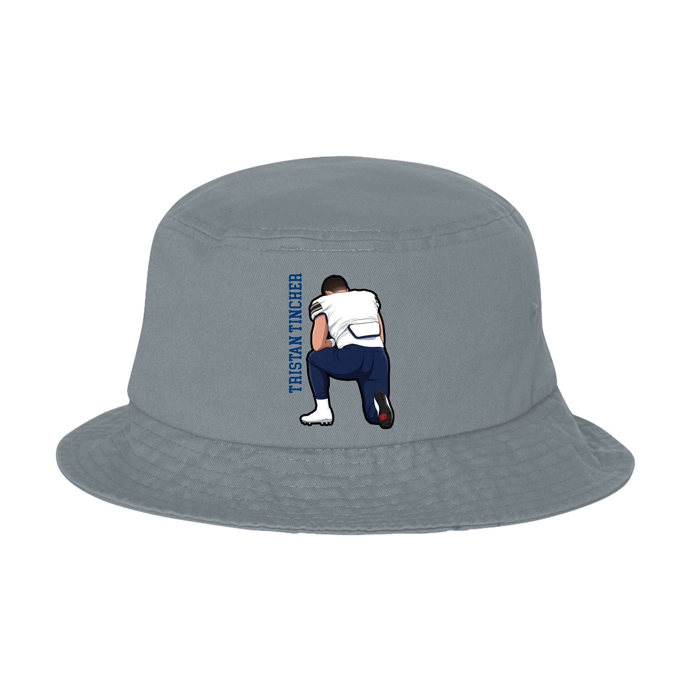 Bucket Cap — Name Vertical in Grey