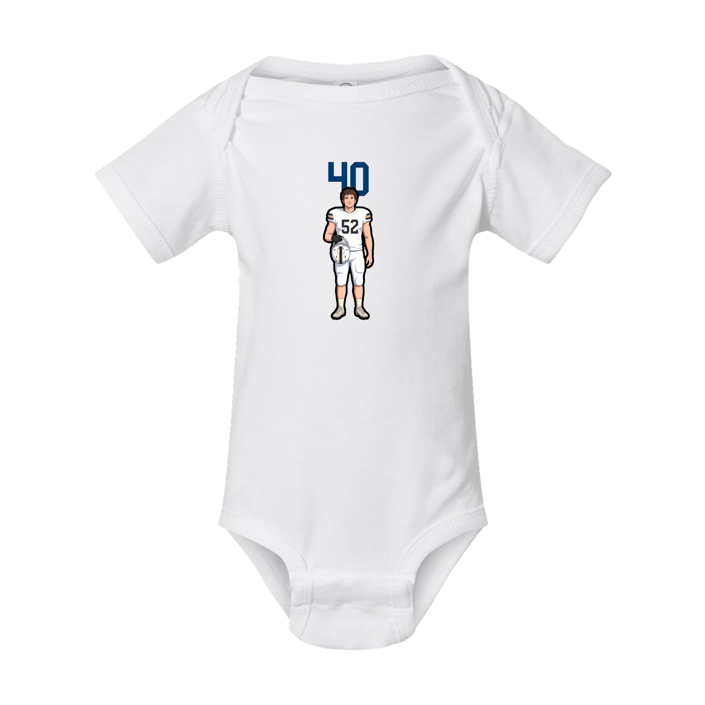 Baby Onesie — Number Top in White