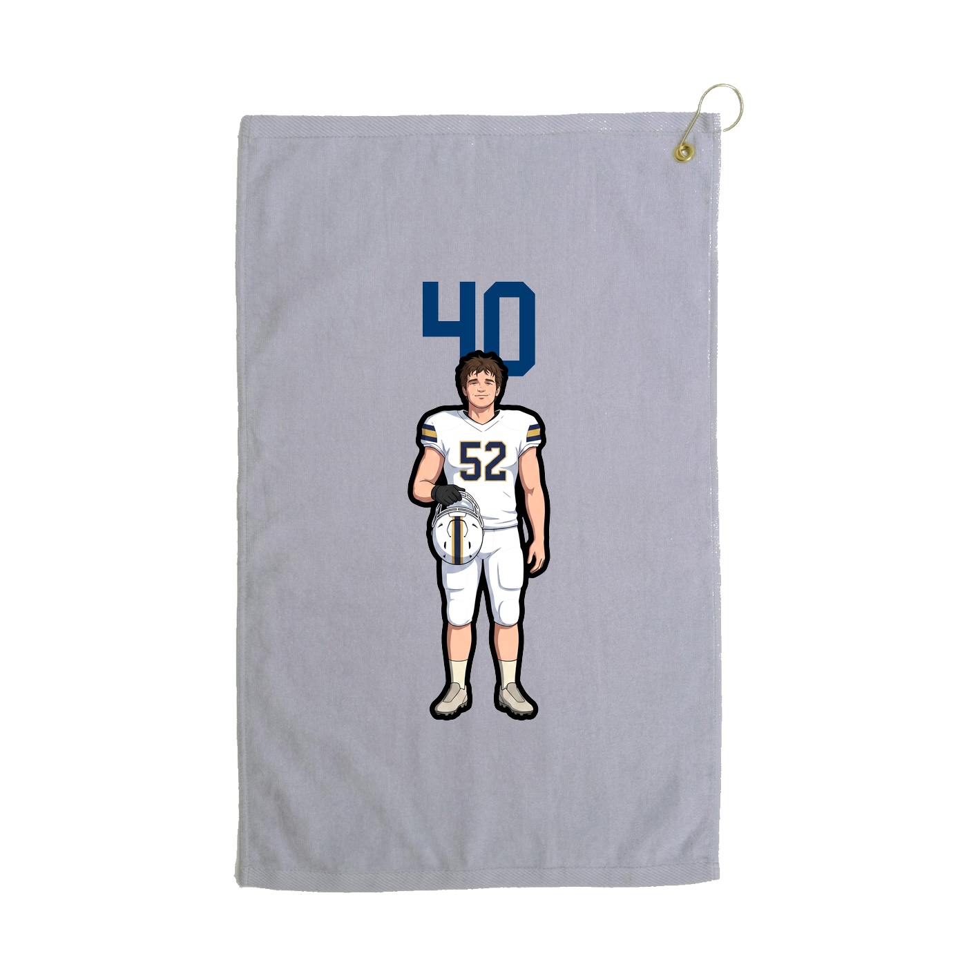Golf Towel — Number Top in Grey