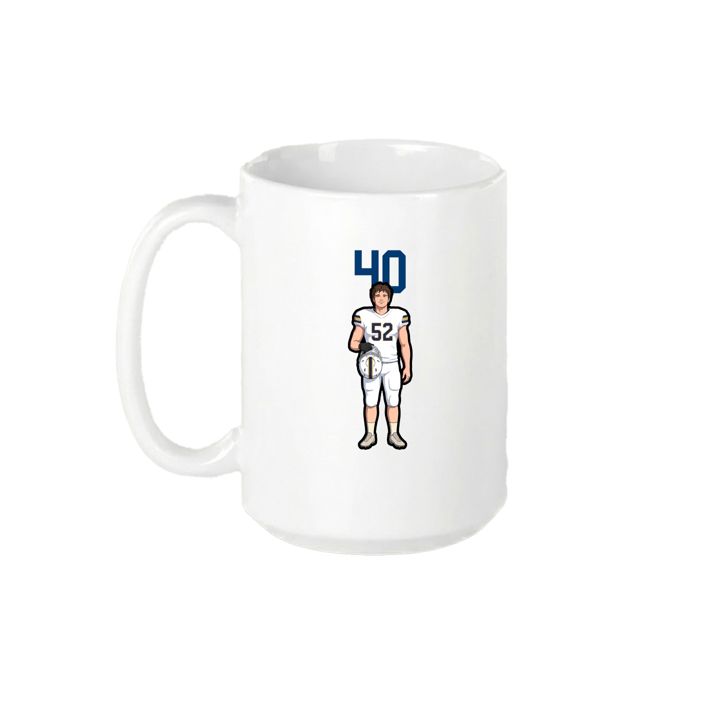 15oz Coffee Mug — Number Top in White