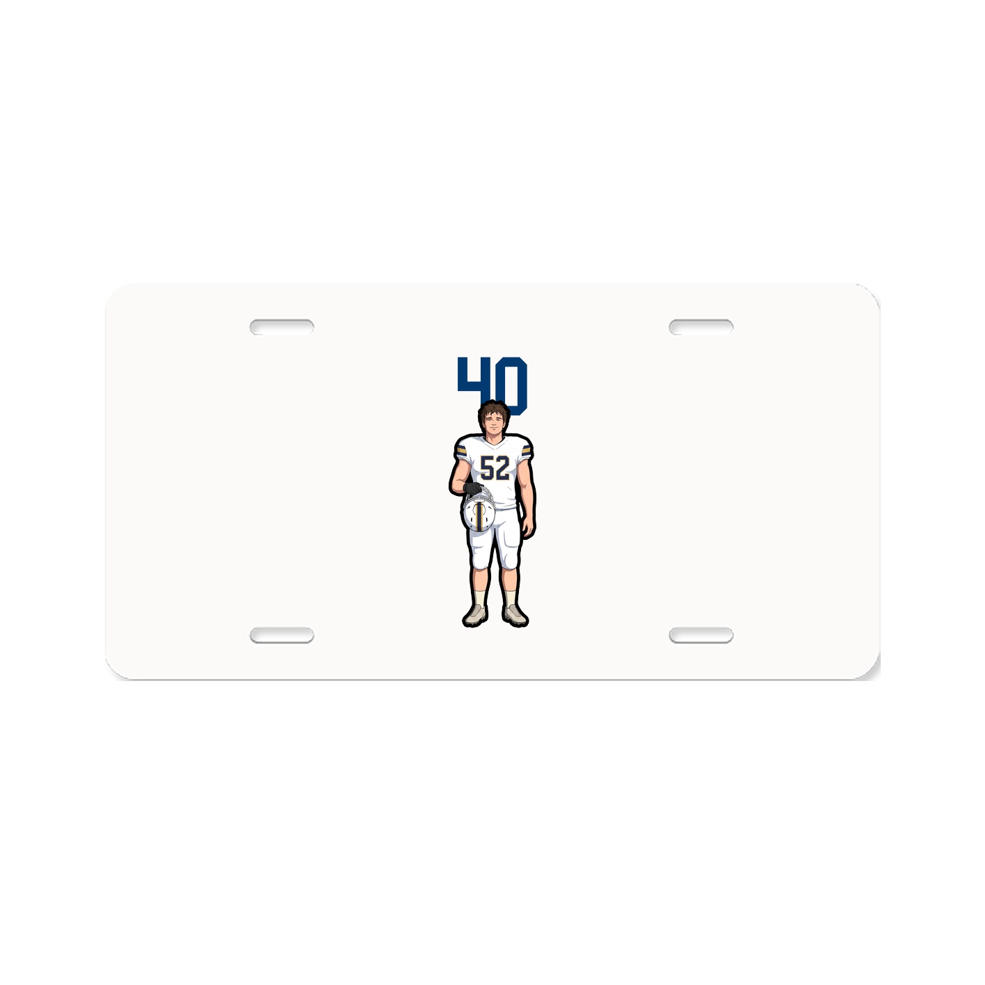License Plate — Number Top in Classic