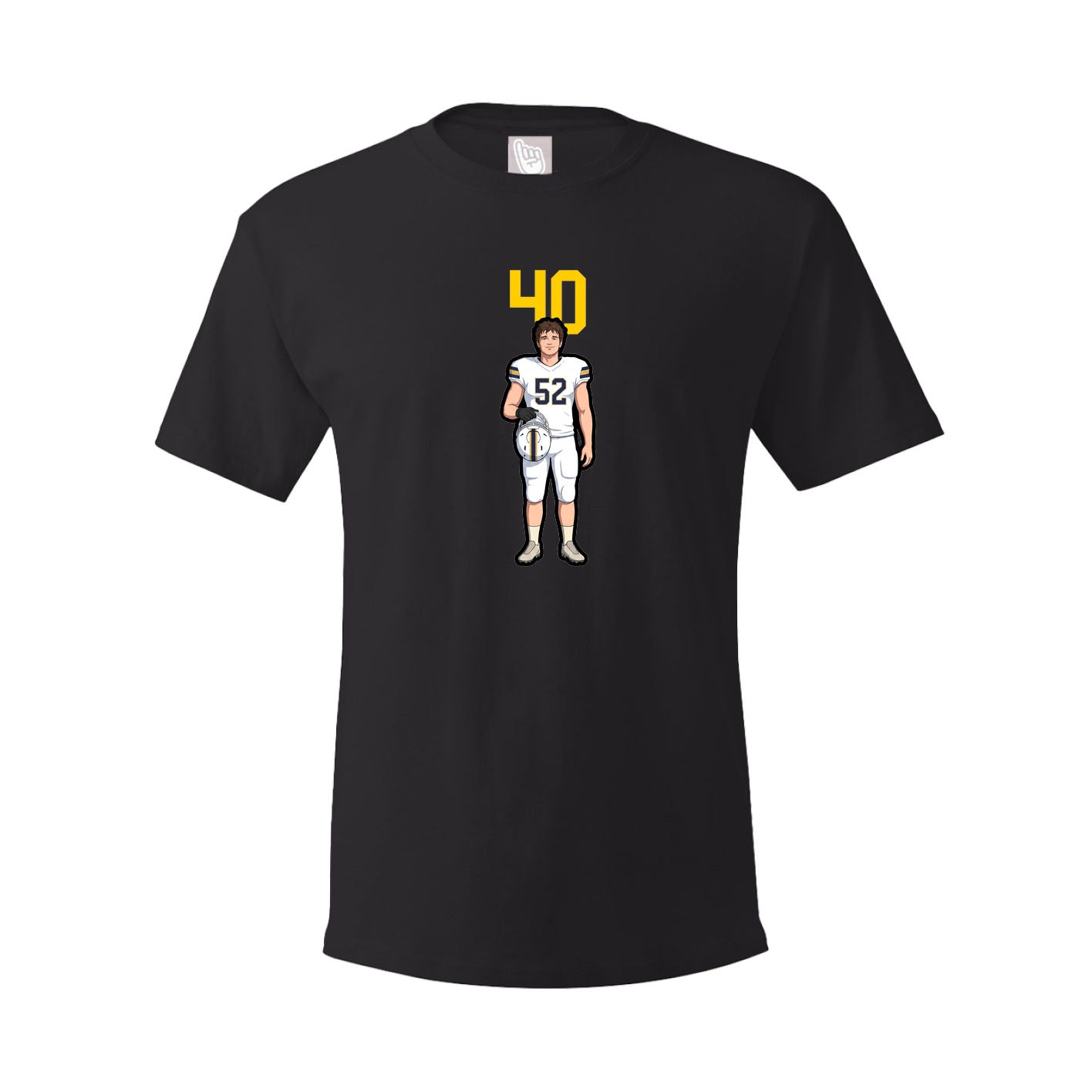Youth Tee — Number Top in Black