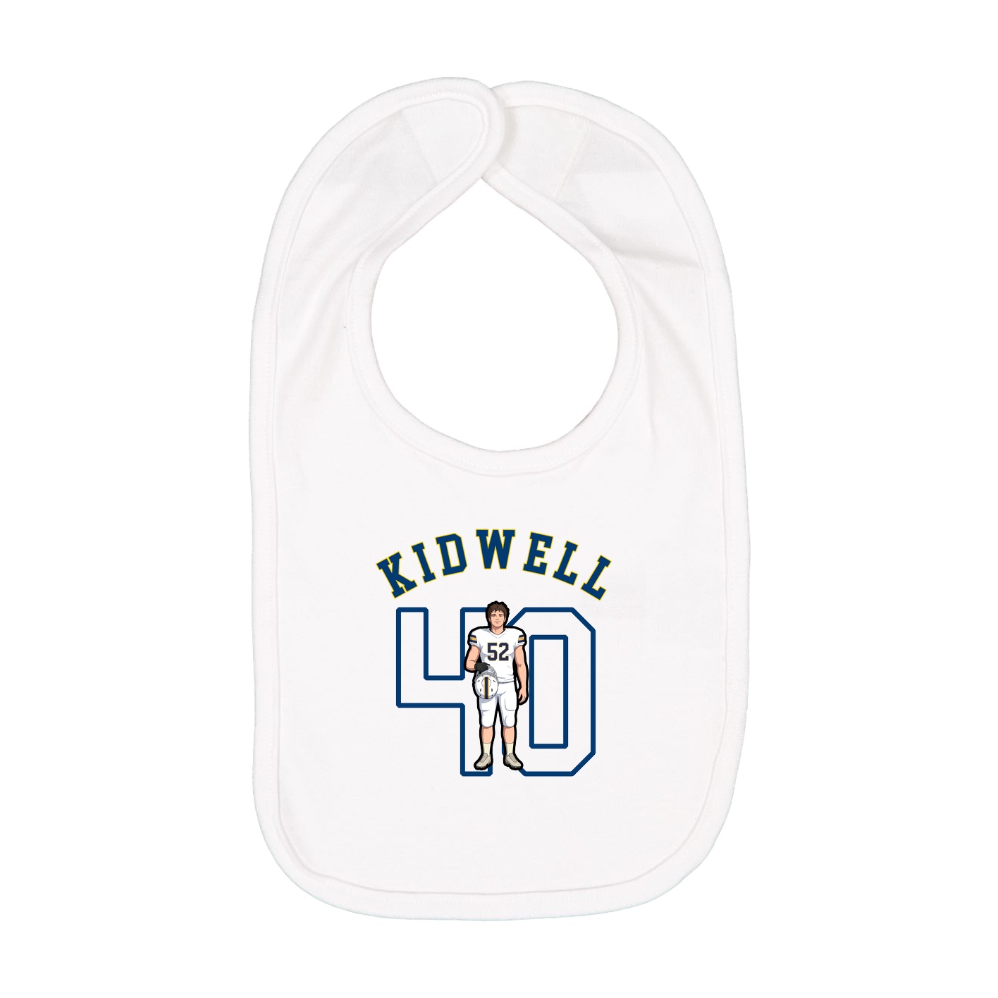 Infant Bib — Shirsey Arch in White