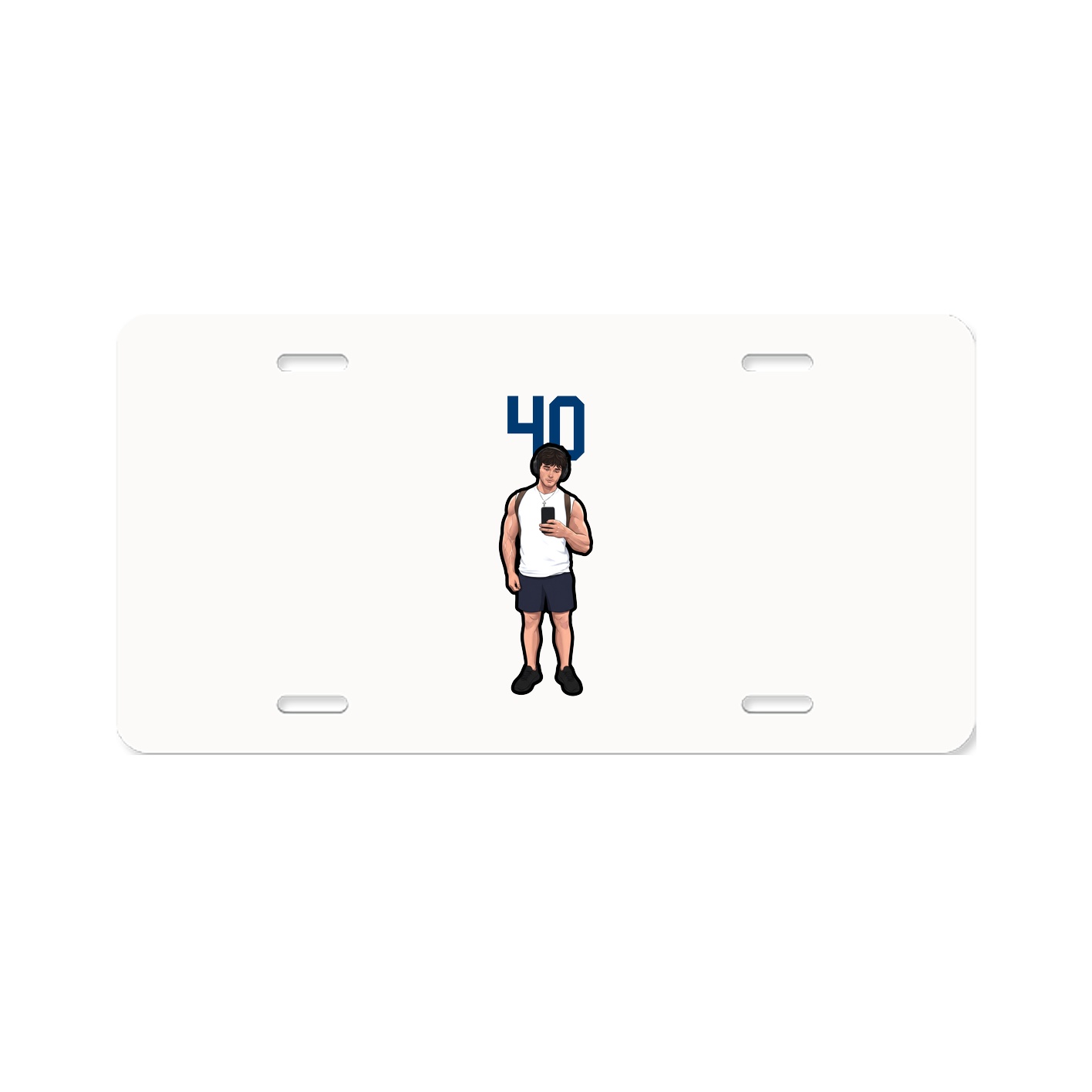 License Plate — Number Top in Classic