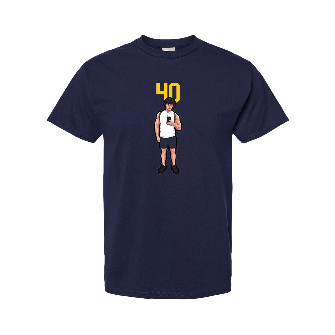 Youth Tee — Number Top in Navy