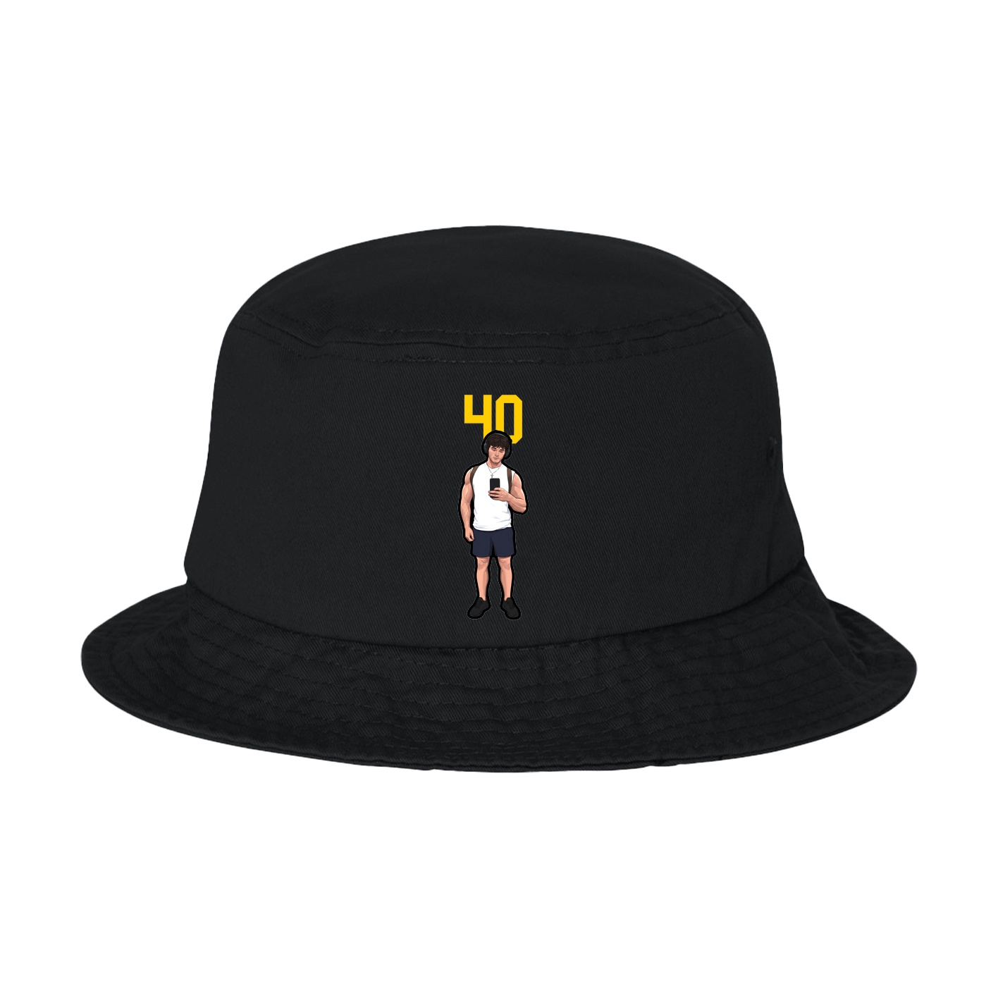 Bucket Cap — Number Top in Black