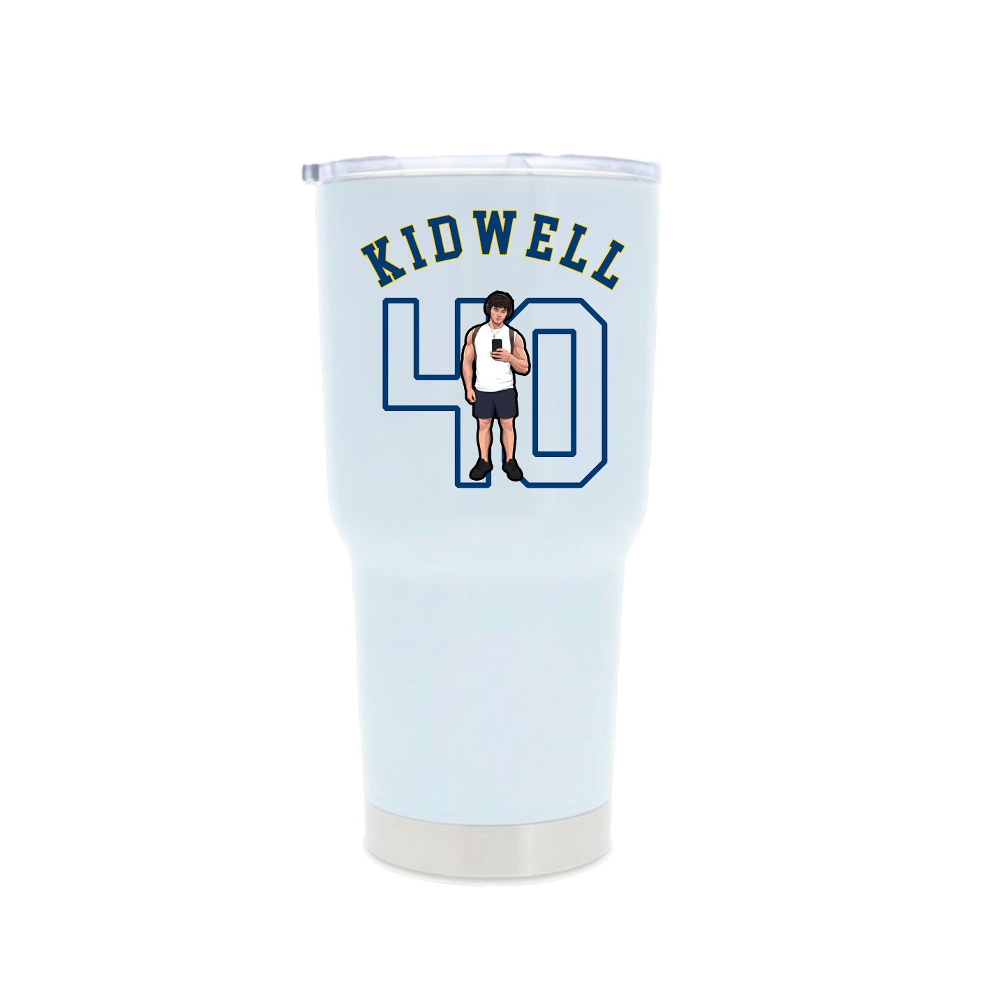 30oz Stainless Steel Tumbler — Shirsey Arch in White