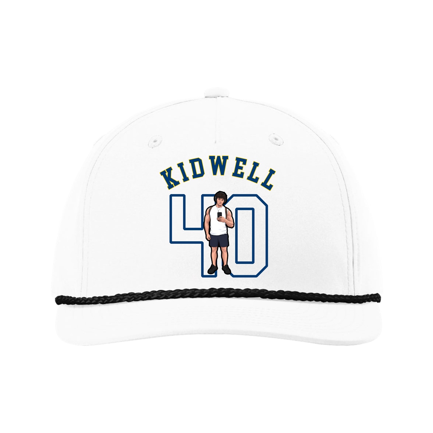 Five-Panel Classic Rope Cap — Shirsey Arch in White