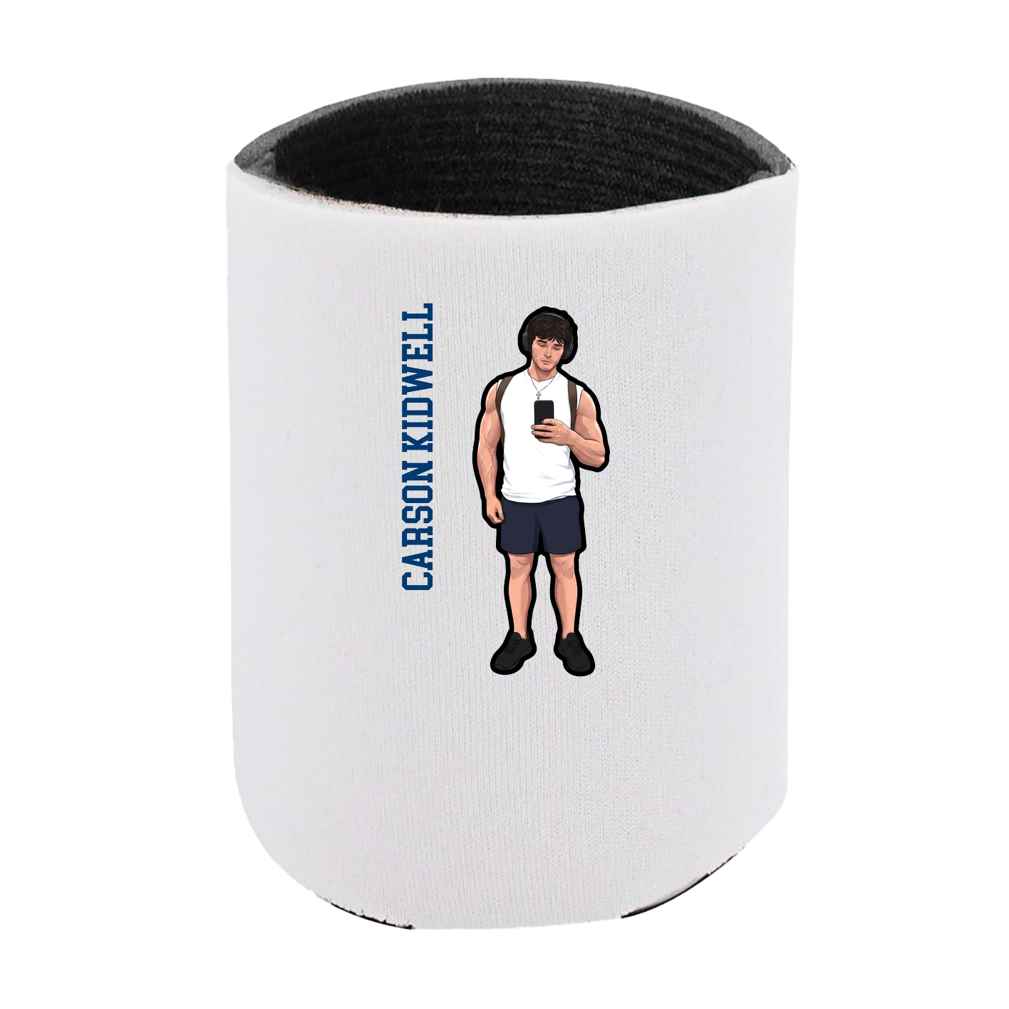 Can Holder — Name Vertical in White