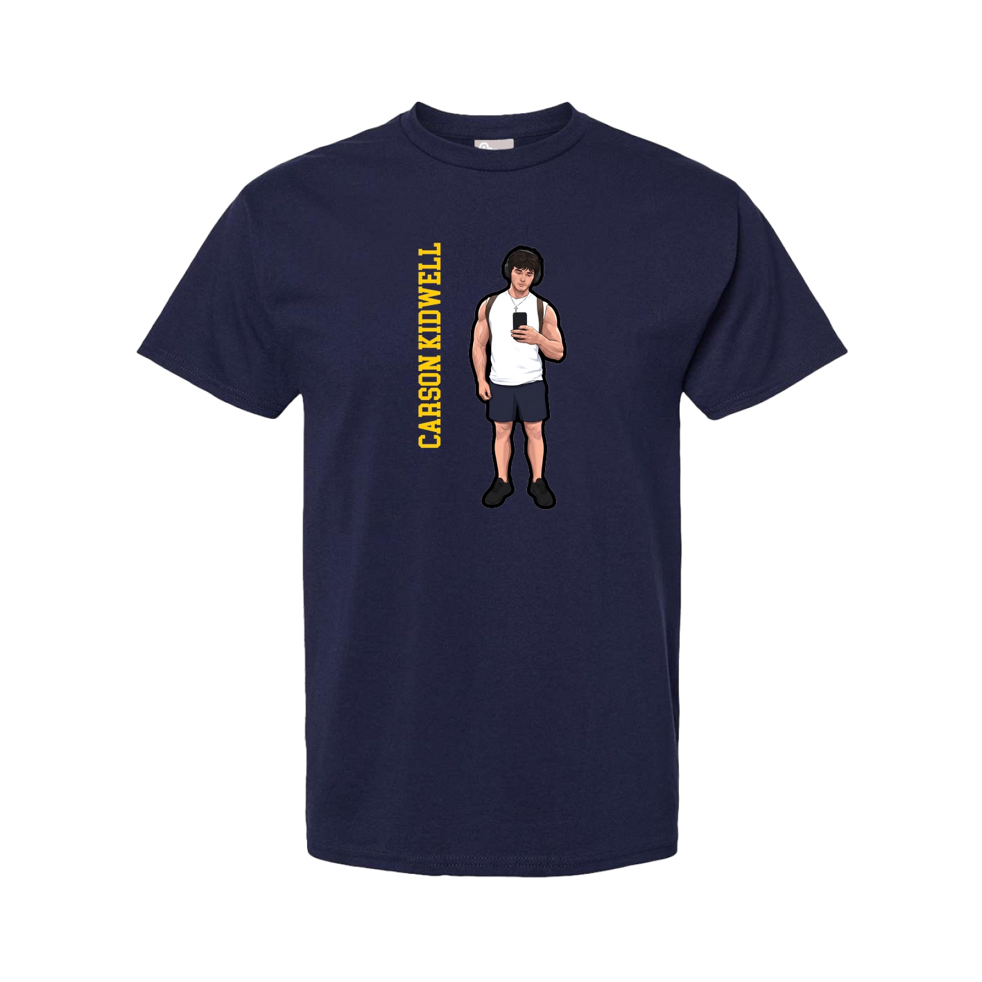 Youth Tee — Name Vertical in Navy